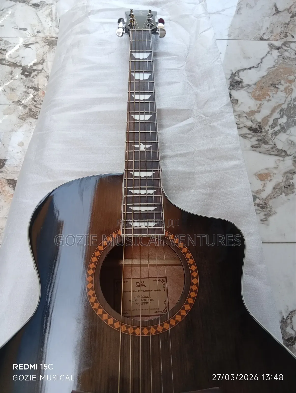 Takla 41" Semi Acoustic Guitar With Bag and Strap 6 Strings