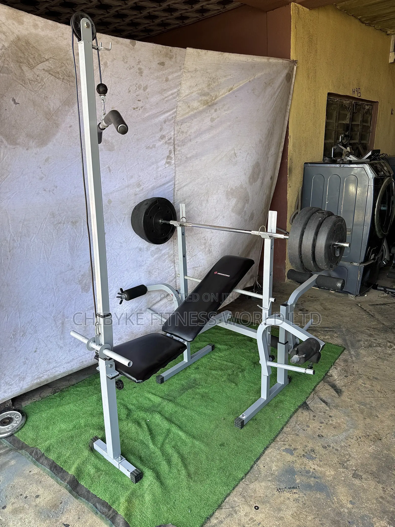 Heavy Duty Weight With Latpull , Leg Extension and 50kg Iron Weight S
