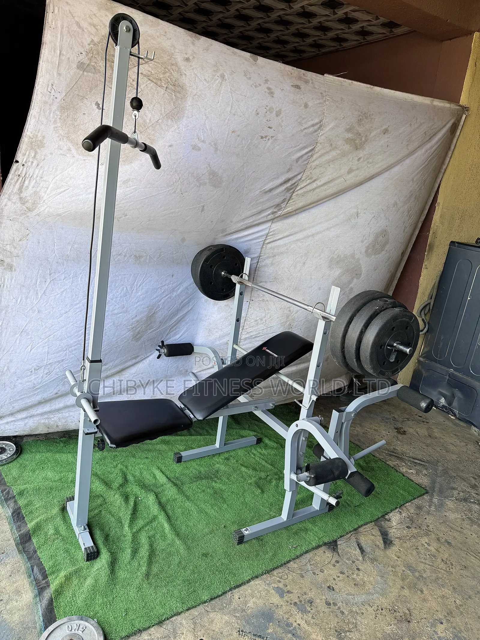 Heavy Duty Weight With Latpull , Leg Extension and 50kg Iron Weight S