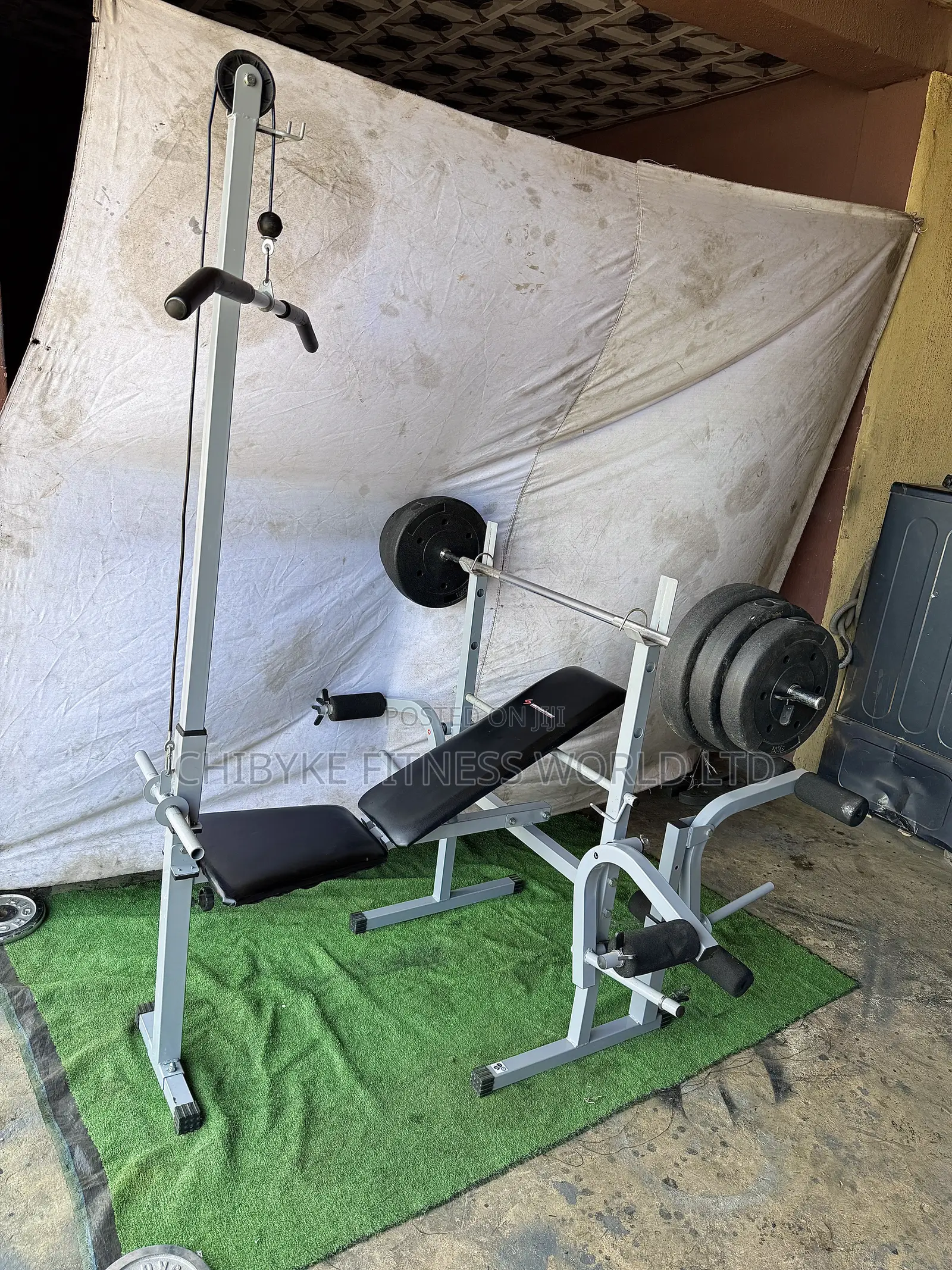 Heavy Duty Weight With Latpull , Leg Extension and 50kg Iron Weight S