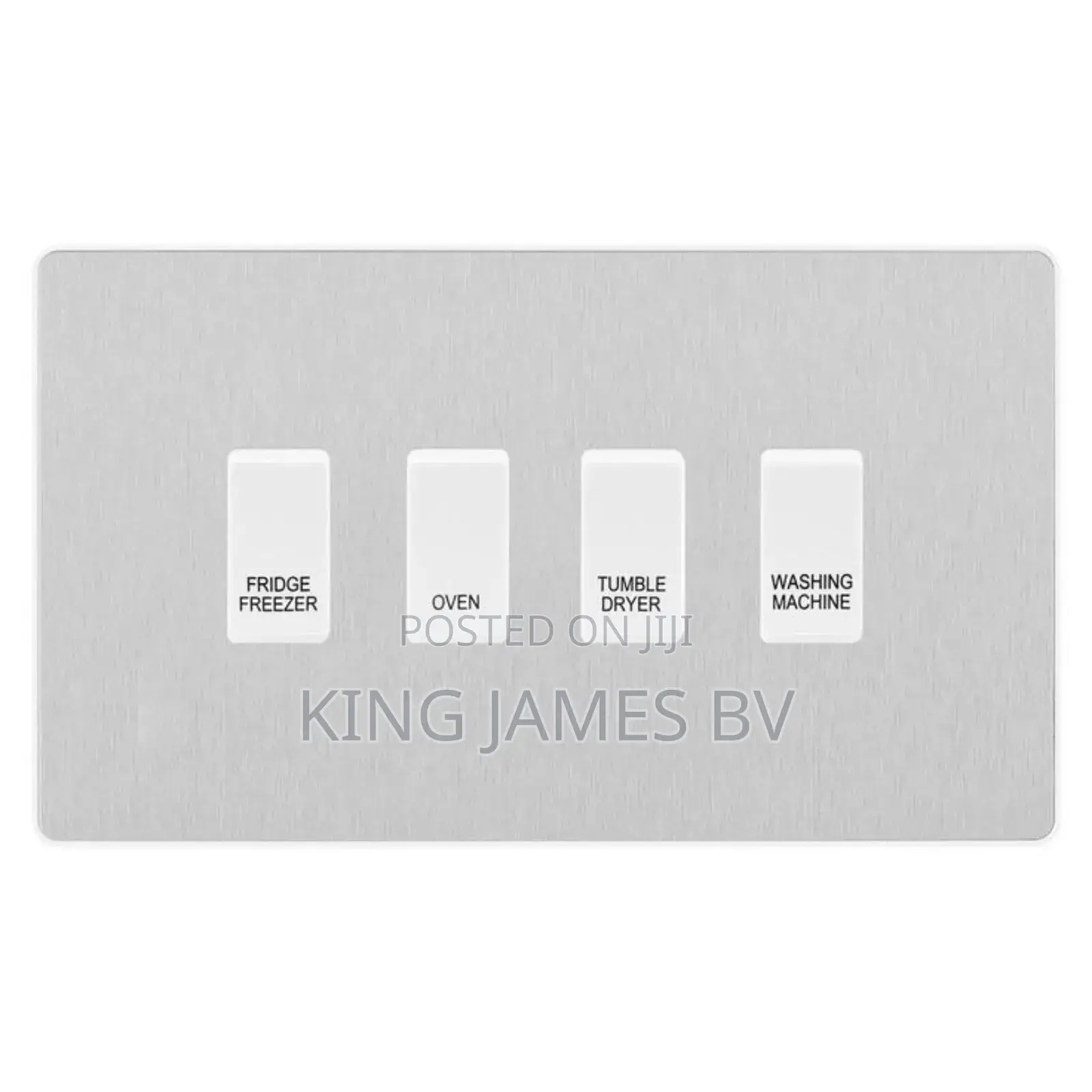 4 Gang White Grid Switches