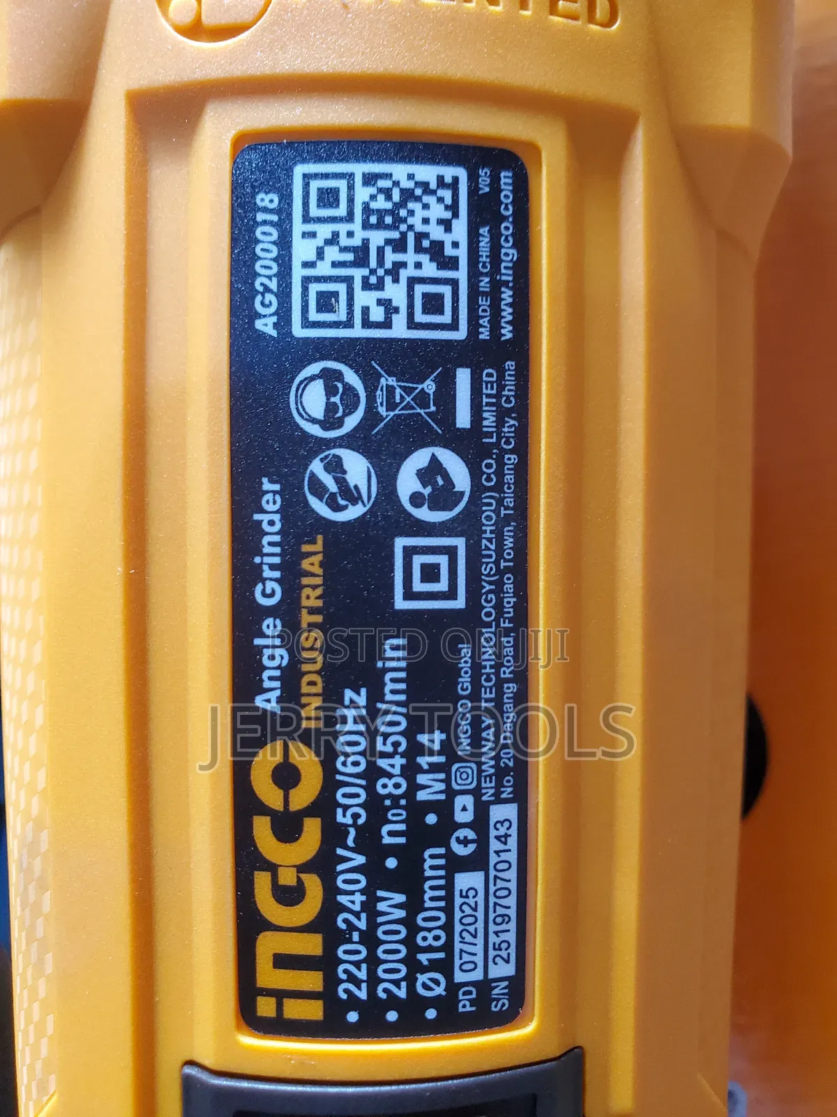 2000 Watts Ingco Angle Grinder