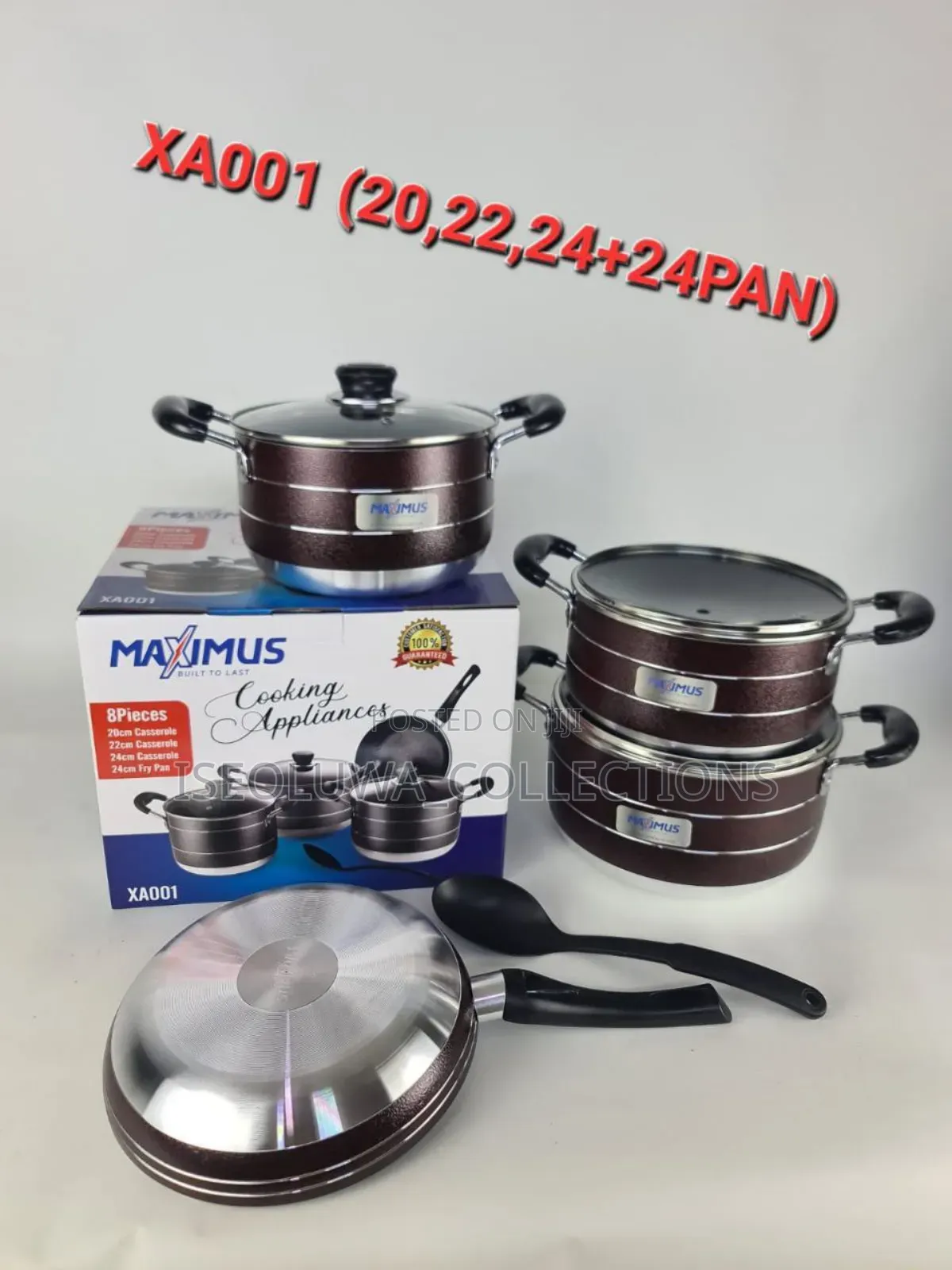 Quality 8-Piece Non-Stick Cookware Set – Durable Pots Fry Pan.