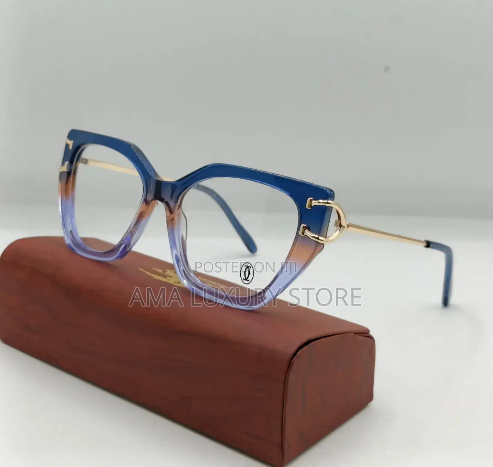 Designer Luxury Transparent Clear Lense Female Glasses