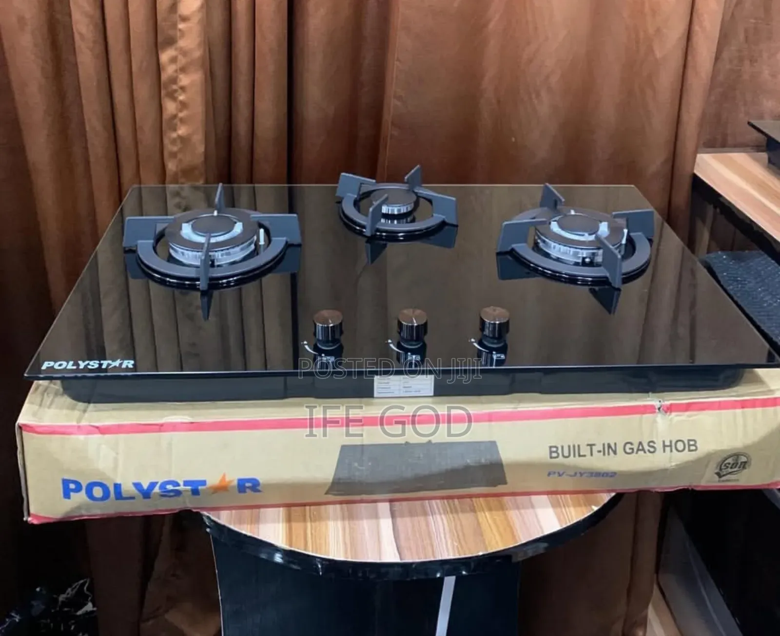 Original Polystar Built-in Premium Quality 3 Burners Gas Cooker Hob