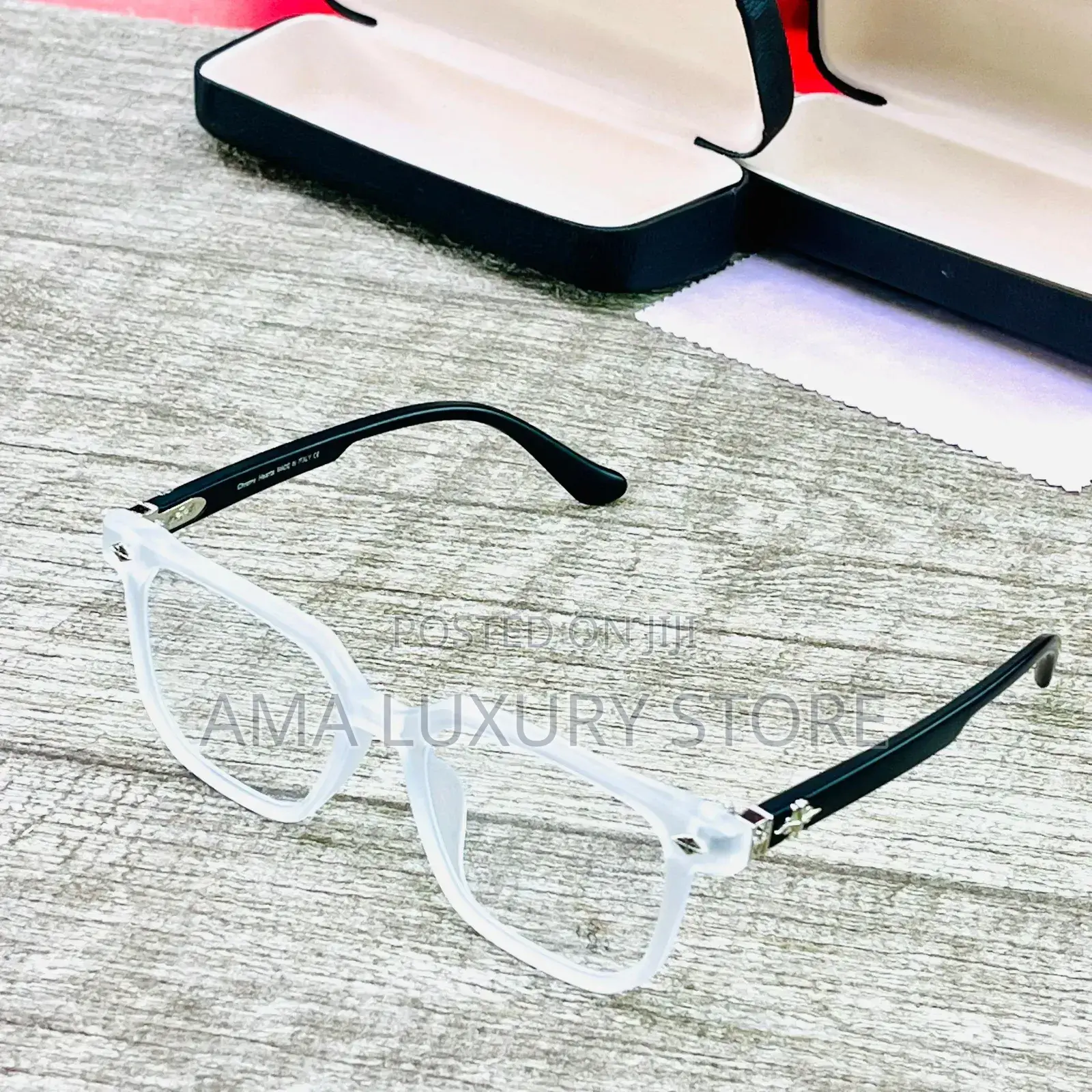 Chrome Heart Luxury Transparent Clear Lense Unisex Glasses