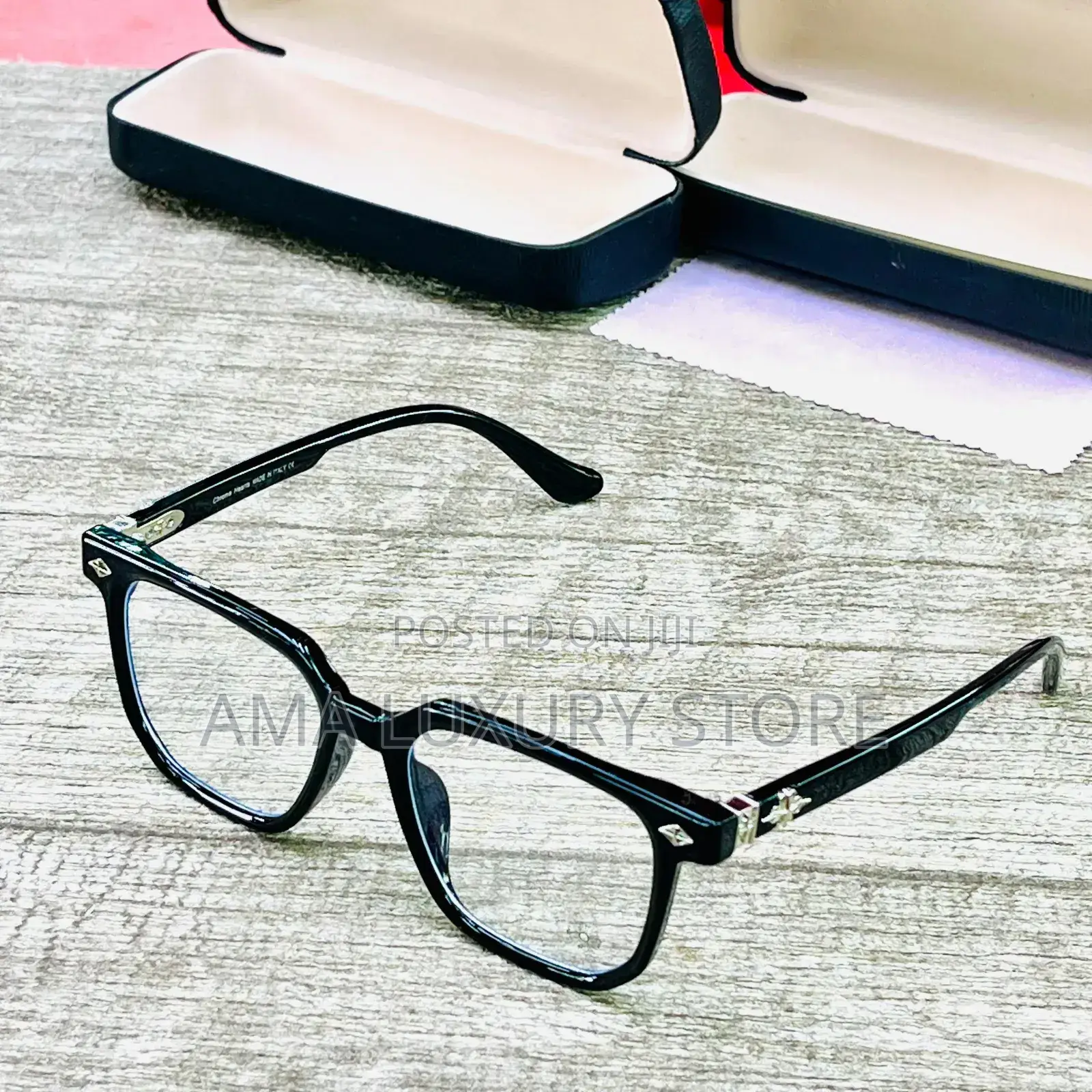 Chrome Heart Luxury Transparent Clear Lense Unisex Glasses