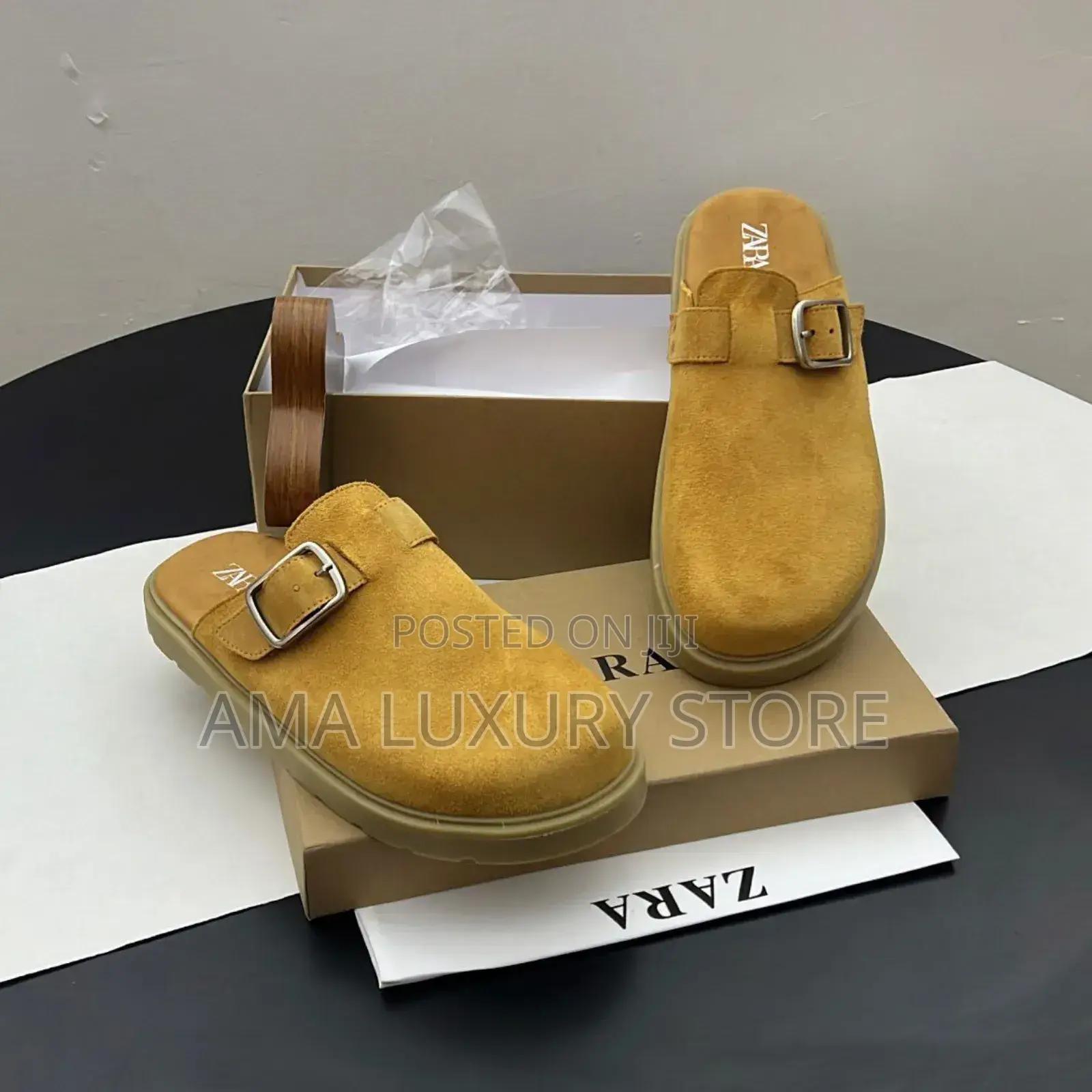 Zara Luxury Suede Men's Designer Mules