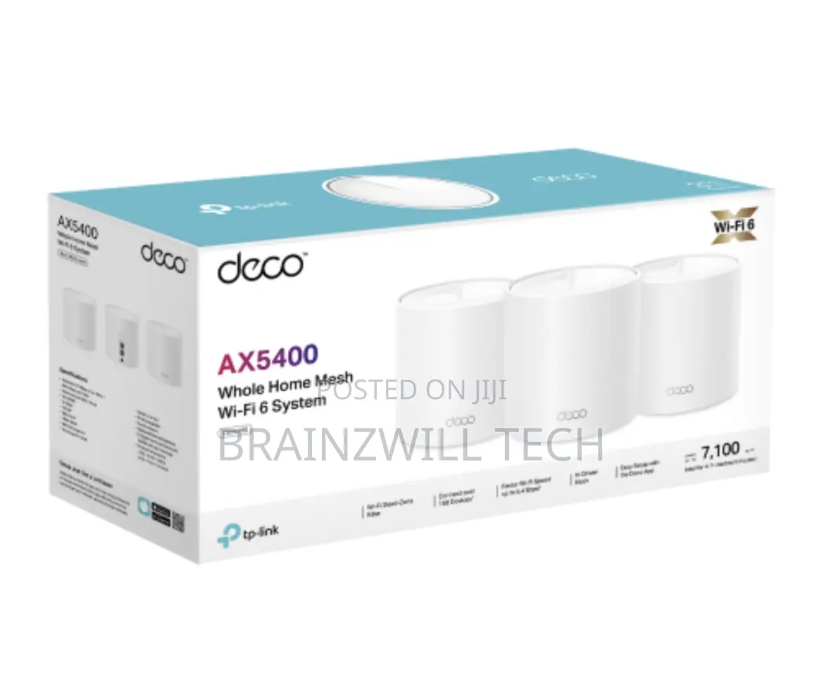 Tp-Link Deco X60 | Ax5400 Whole Home Mesh Wi-Fi 6 System