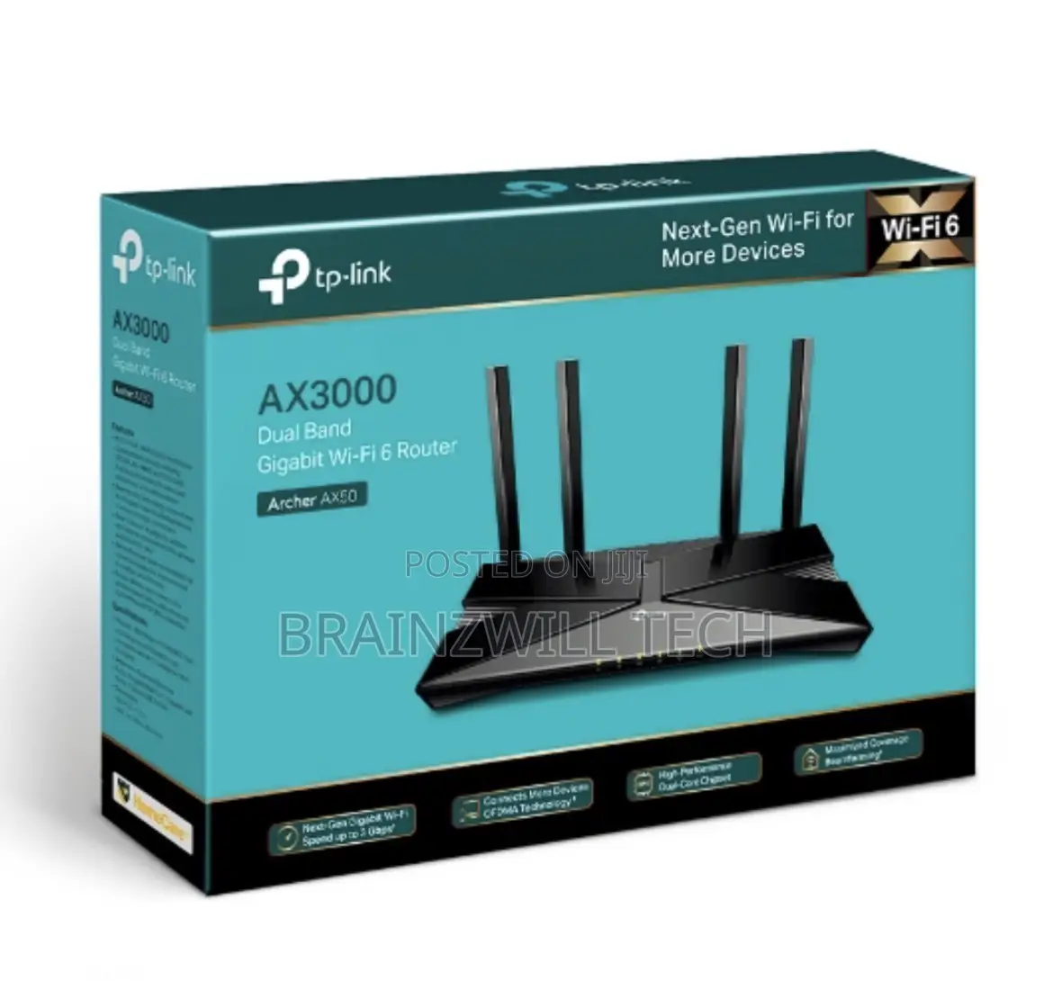 Tp-Link Archer Ax50 | Ax3000 Dual Band Gigabit Wi-Fi 6 Router