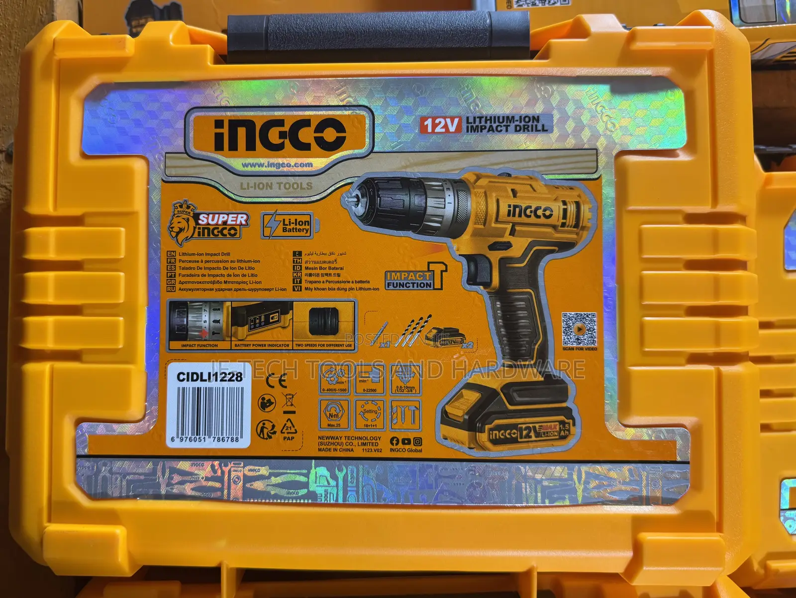 Ingco 12v Lithium-Ion Impact Drill (Model Cdli1228).