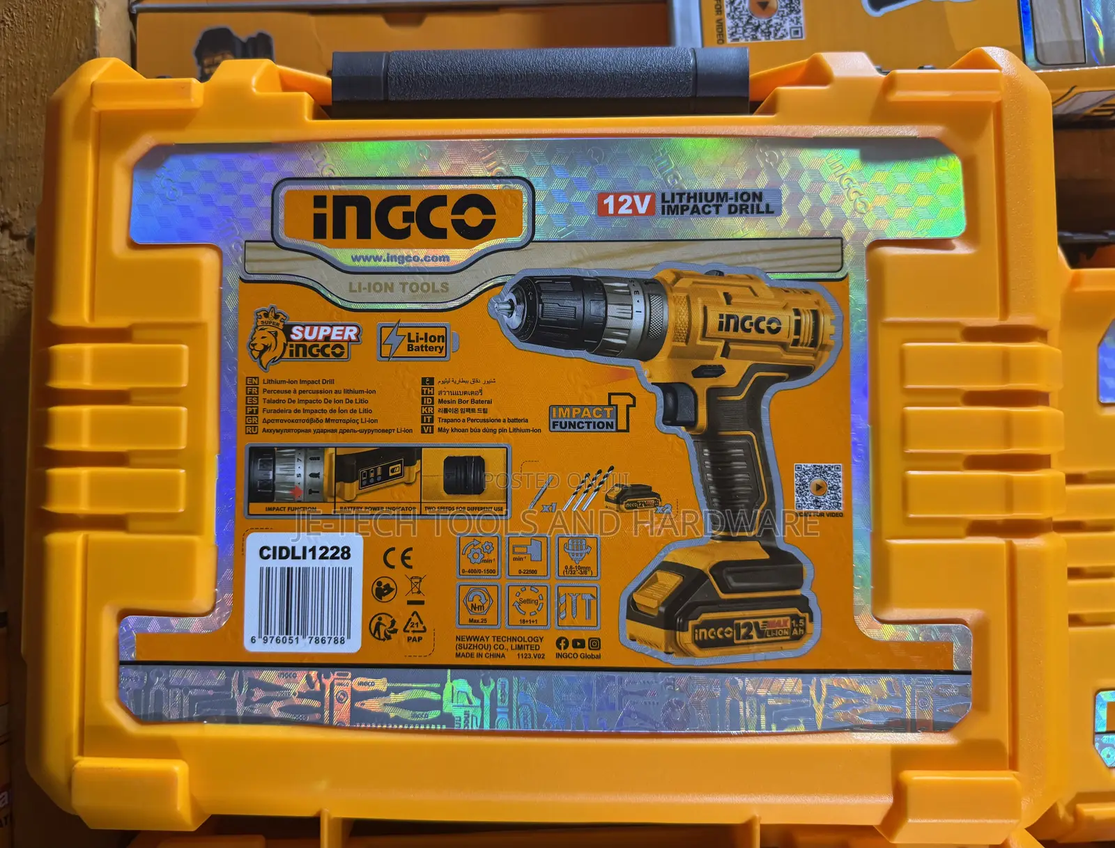 Ingco 12v Lithium-Ion Impact Drill (Model Cdli1228).