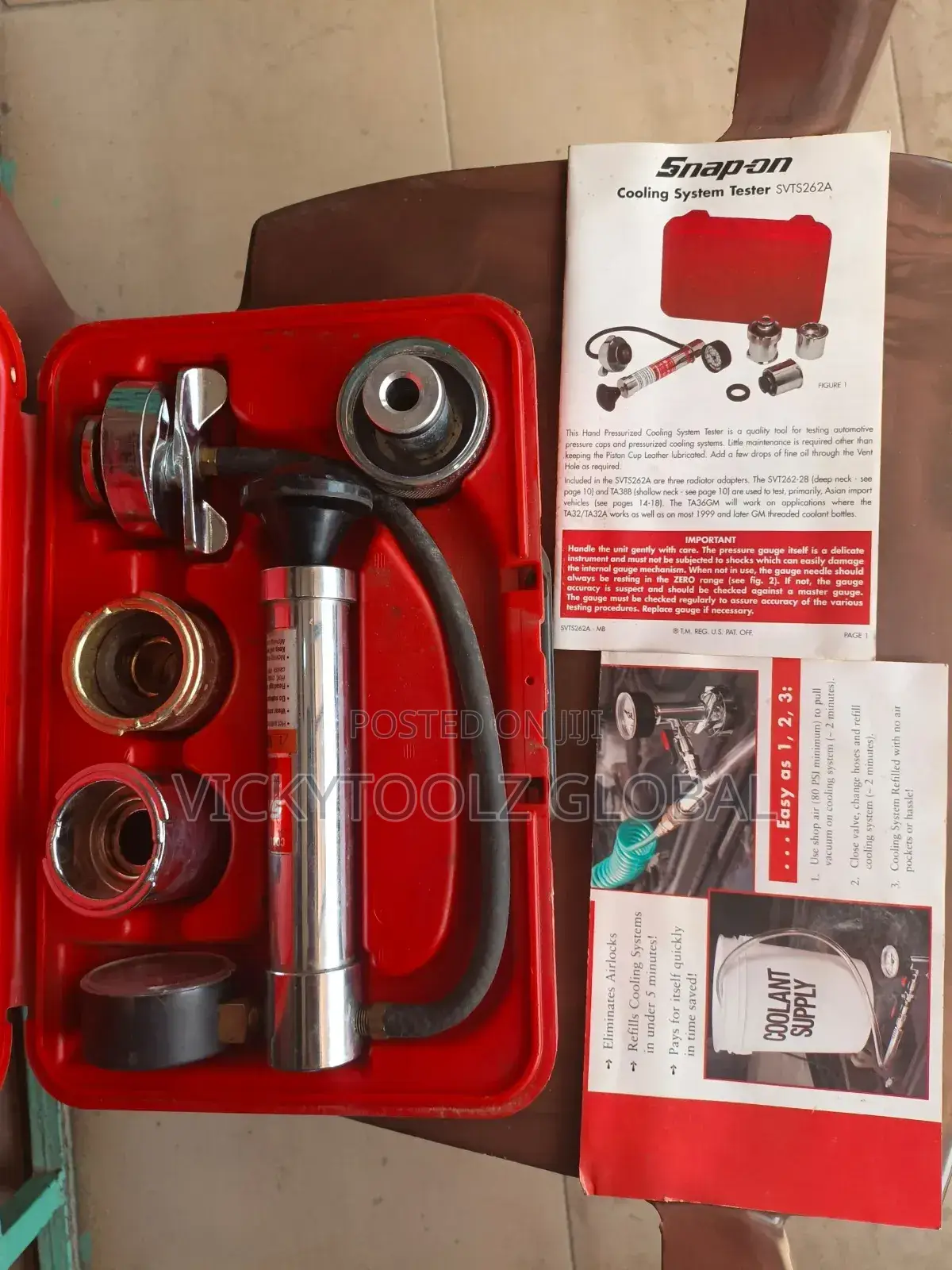 Snap on Cooling System Tester Svtsrad262 Coolant Supply
