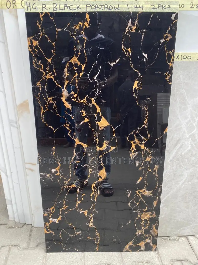 Black Stripe Gold Tiles 60*120