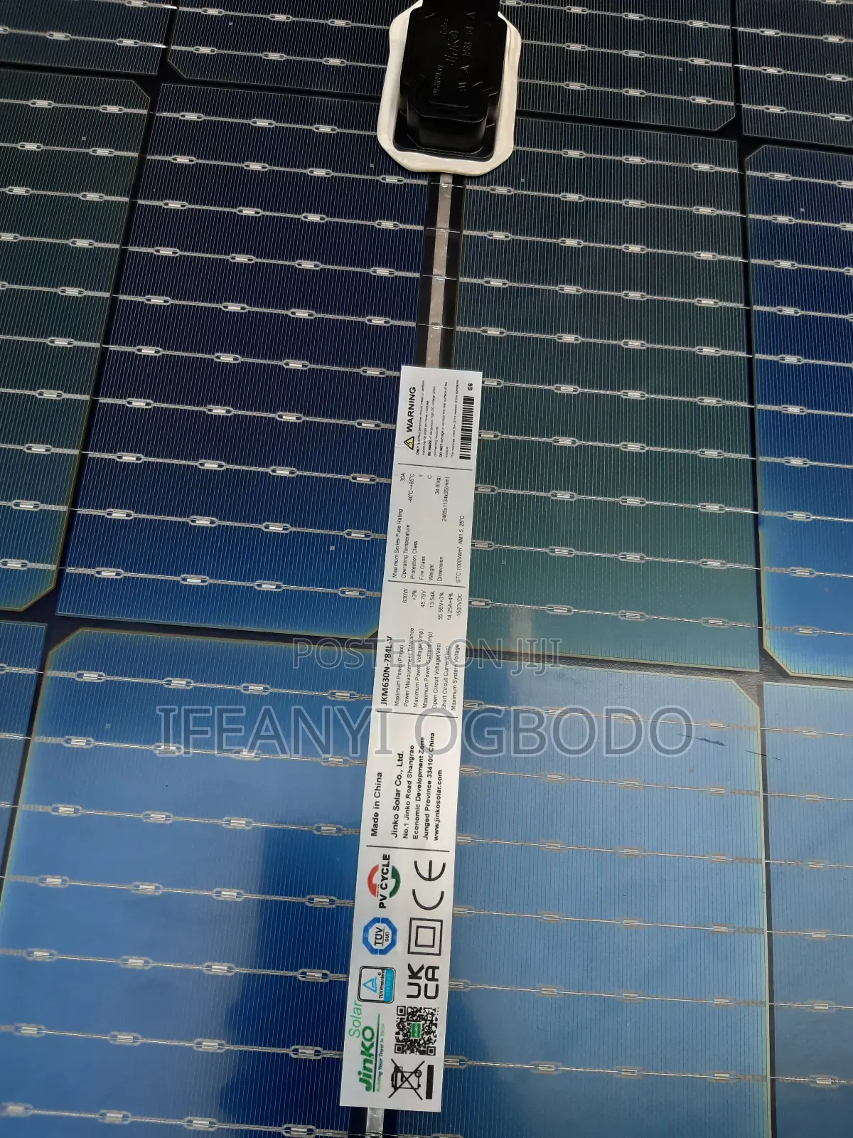Jinko Solar Panel 630w 144cell Biaficia