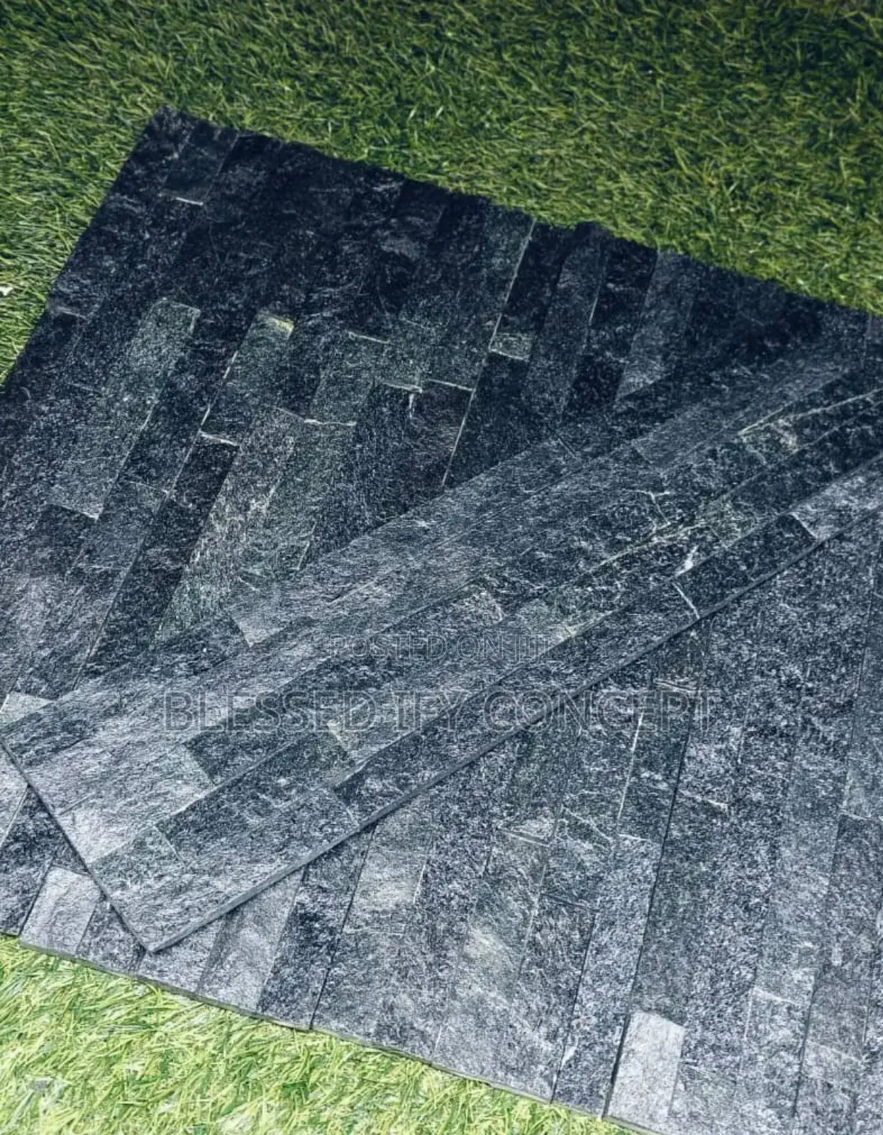 20x60 Black Stone Marble, Outdoor, Indoor, Pillar, Fence Wall. Etc
