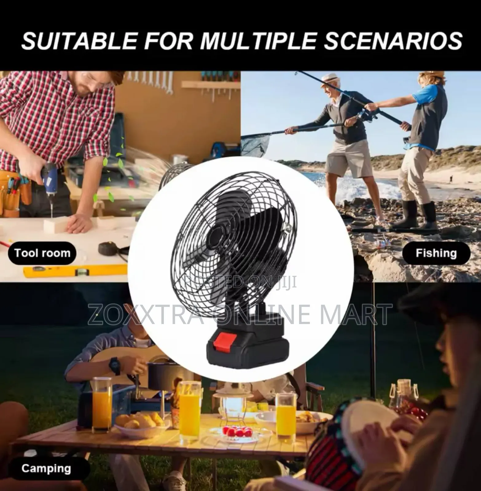 Lithium Rechargeable Electric Fan (2 48v Batteries Included)