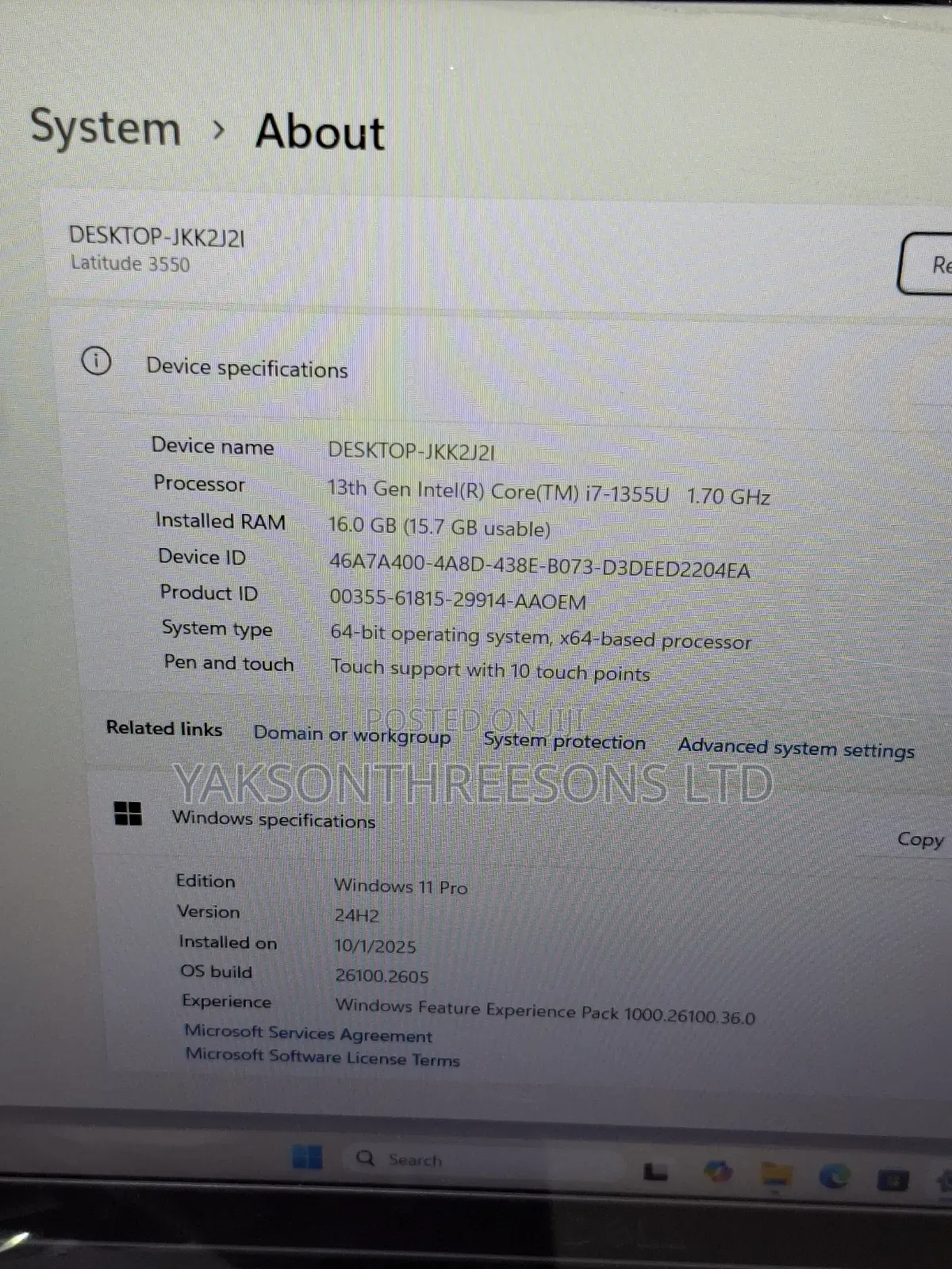Laptop Dell Latitude 3550 16GB Intel Core i7 SSD 512GB