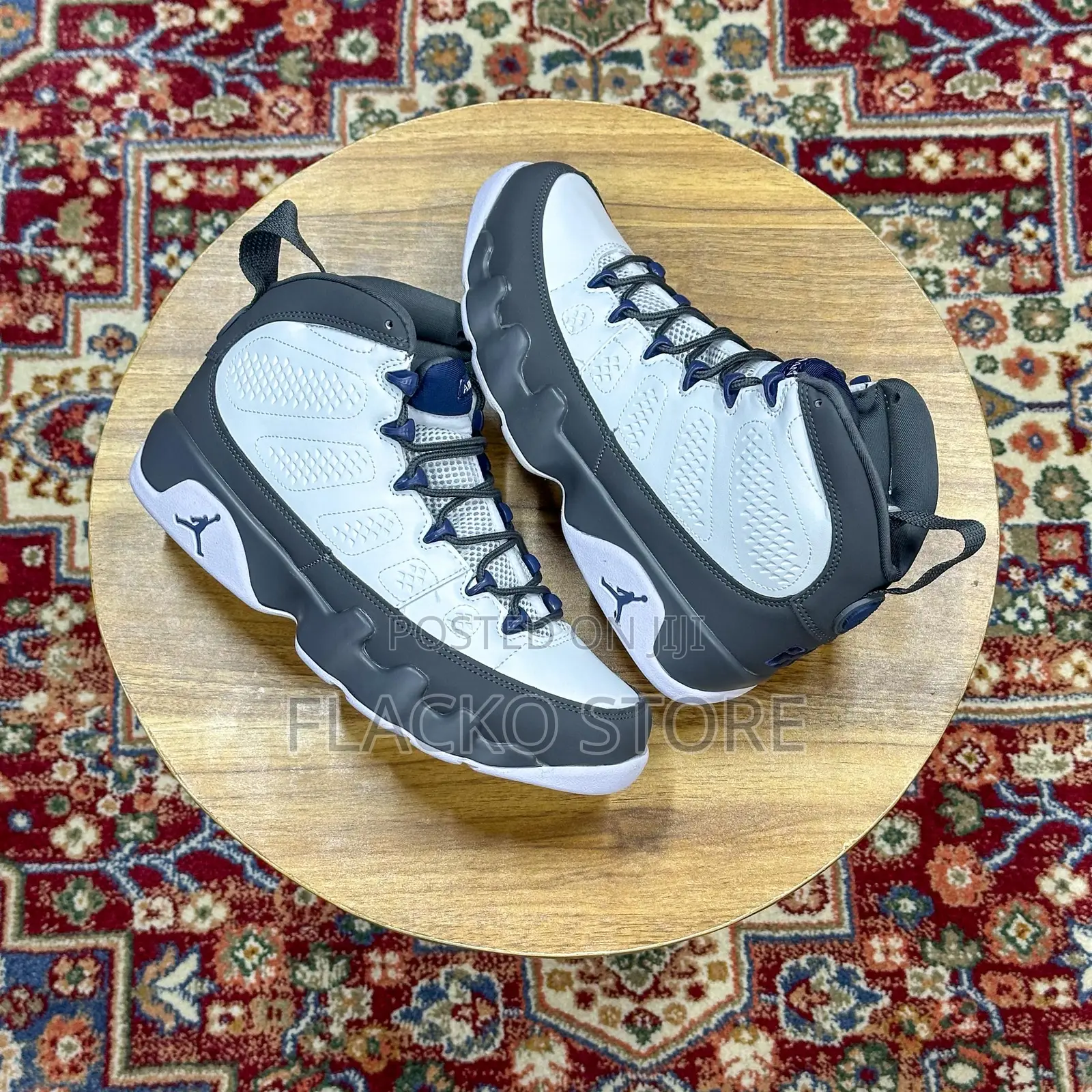 Original Air Jordan 9 Retro Flint Grey Sneakers