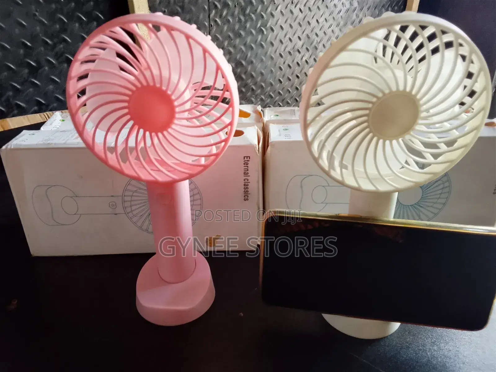 Handheld Rechargeable Fan With Phone Stand