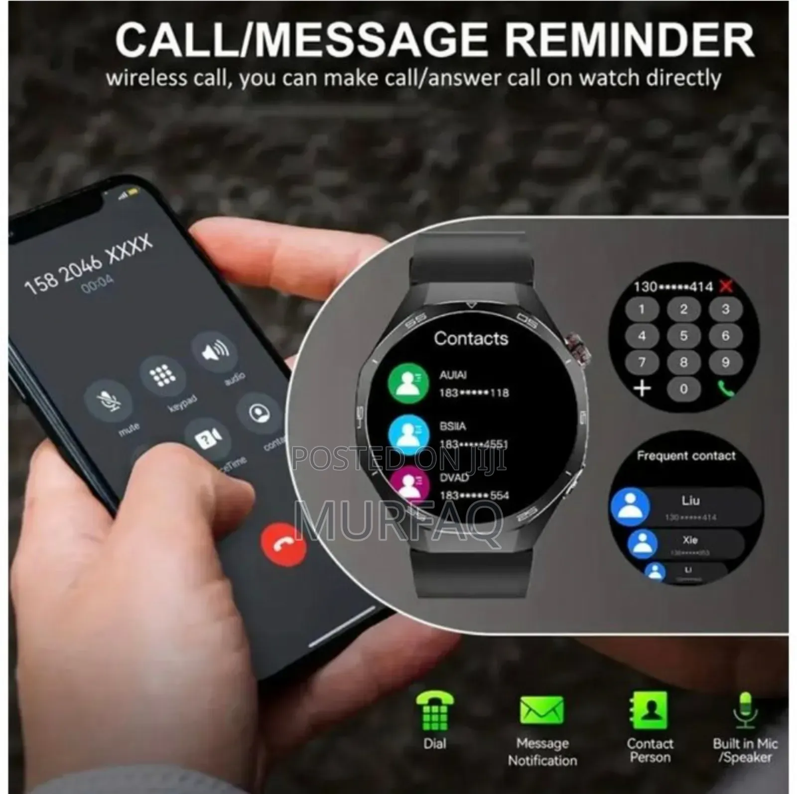 Watch 5 Pro - Fitness Tracker With Nfc, Voice Wireless Calling