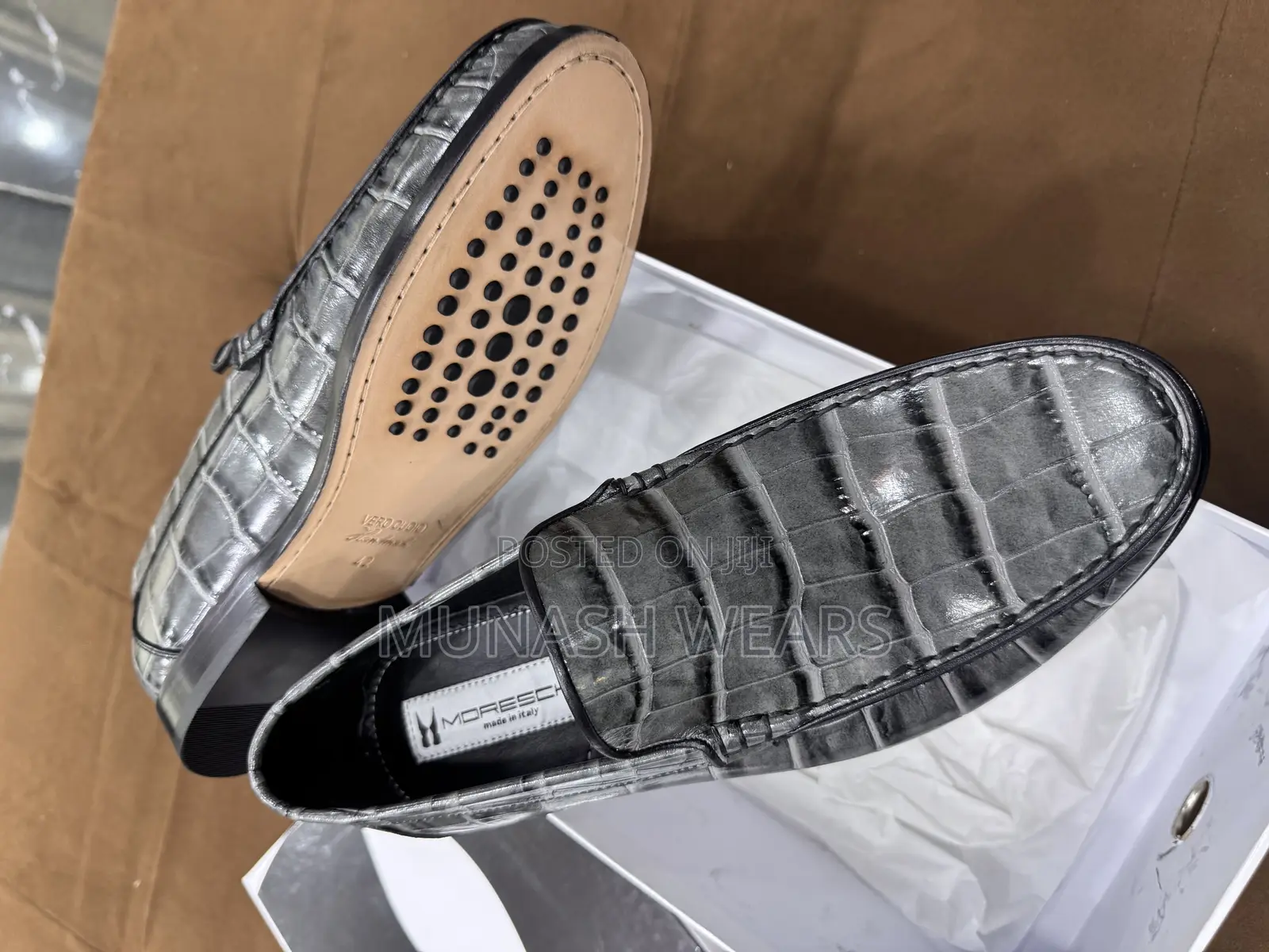 Italian Moreschi Shoes 40-46 Skin Leather