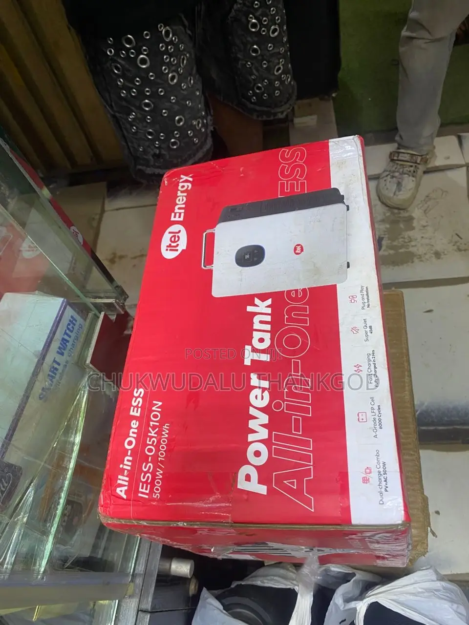 Itel Power Tank500w Inverter+1kwh Lifepo4all Inone Solar Power Station
