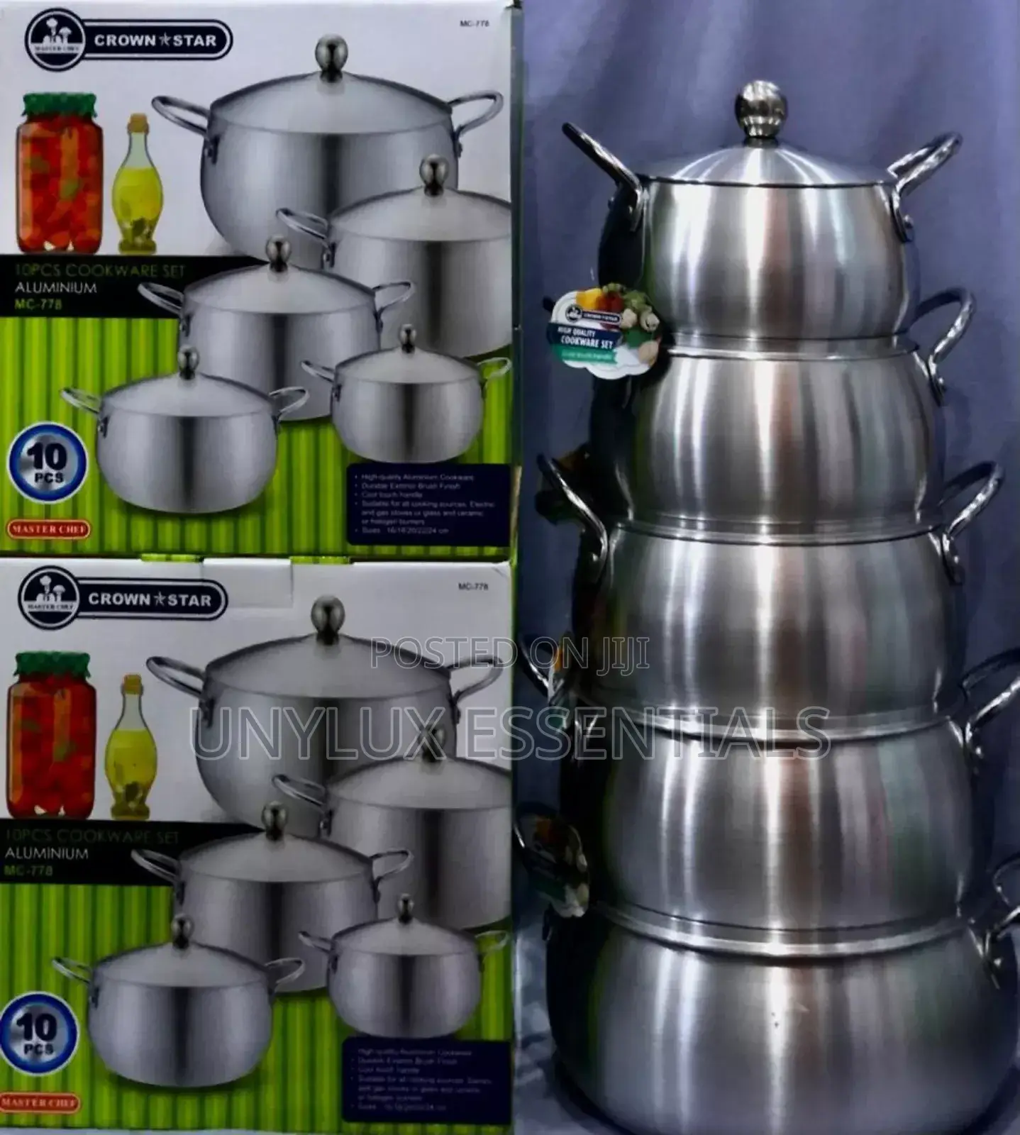 Crownstar 10pcs Aluminum Cookware Set