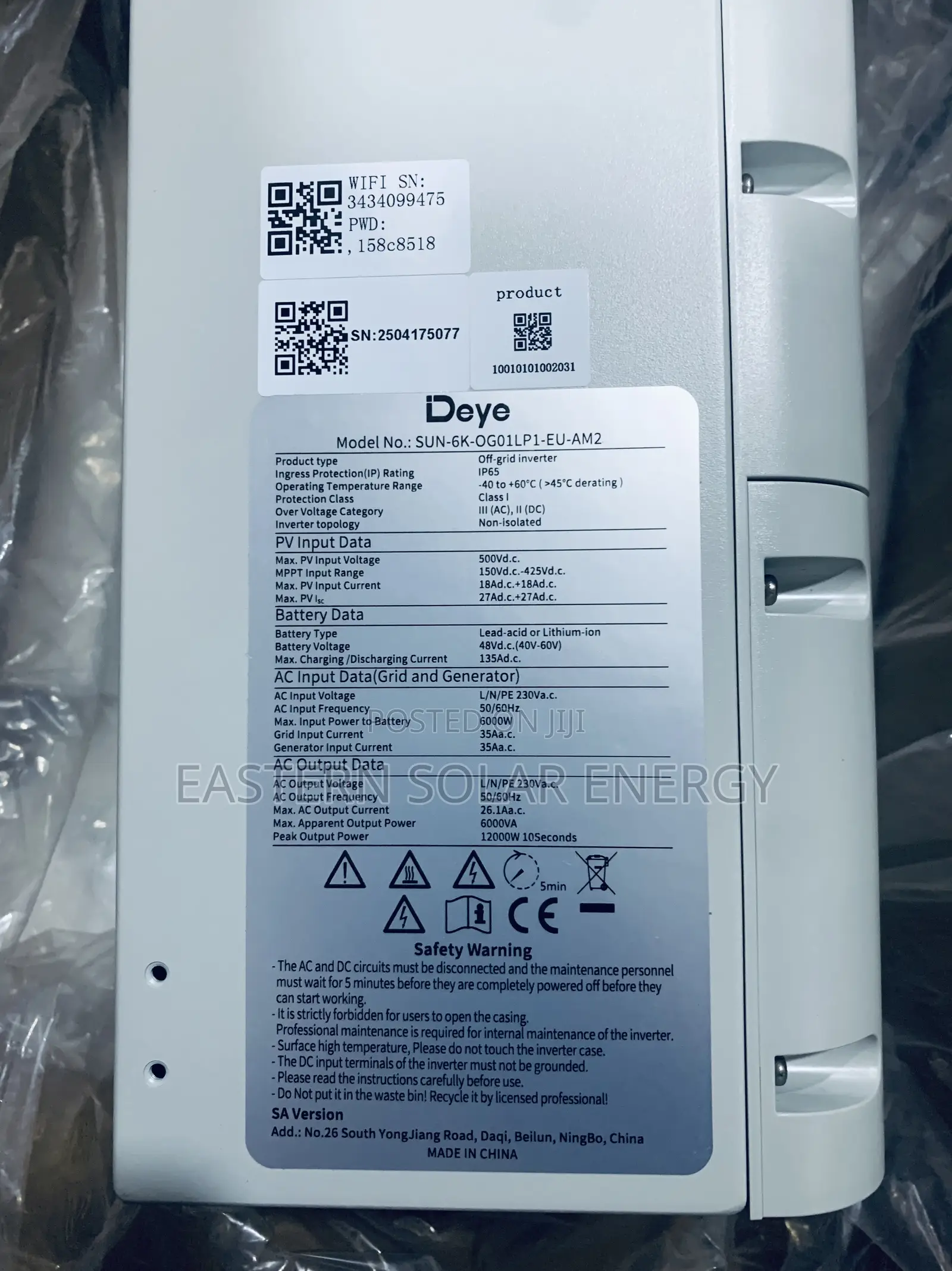 Deye 6 Kva 48v Hybrid Inverter