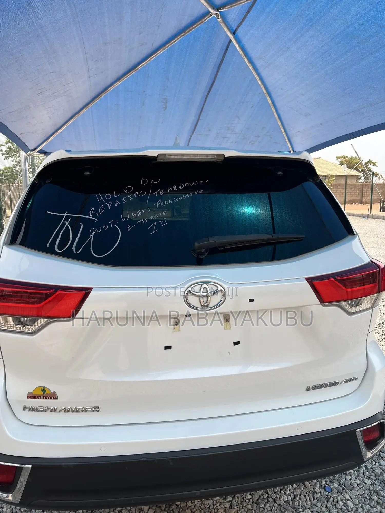 Toyota Highlander Limited 4x4 V6 (3.5L 6cyl 8A) 2017 White