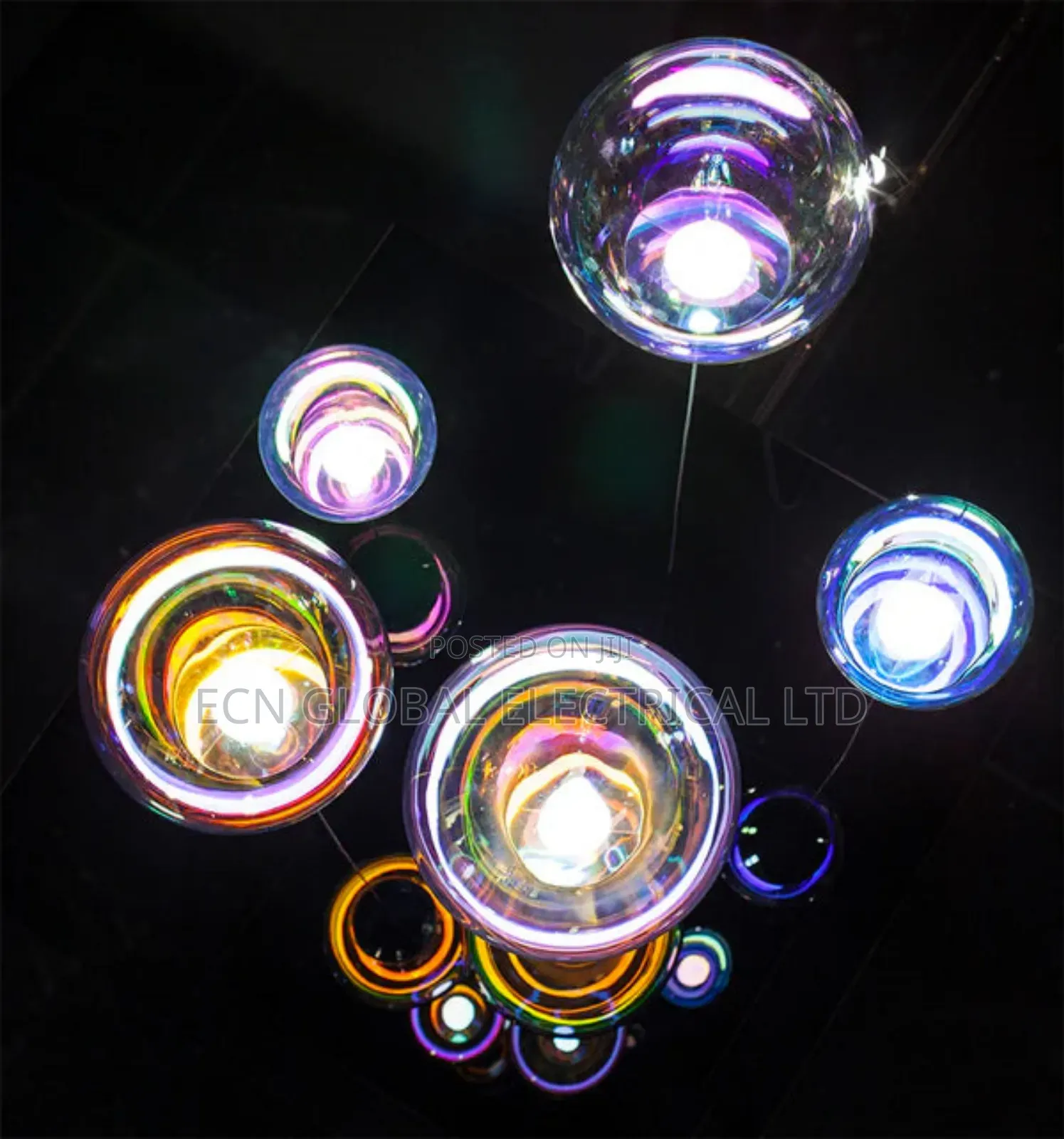 Iris Glass Globe Pendant Light – Modern Led Hanging Ceiling Lamp