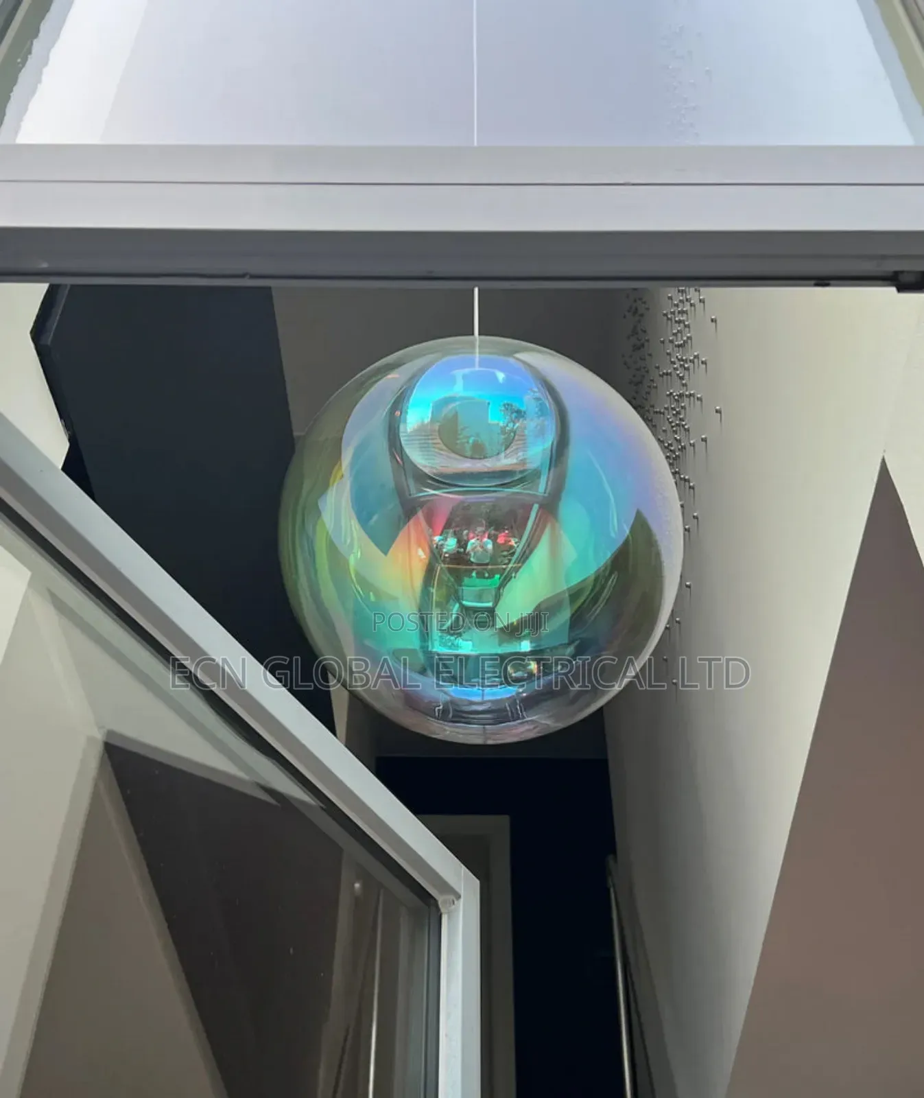 Iris Glass Globe Pendant Light – Modern Led Hanging Ceiling Lamp