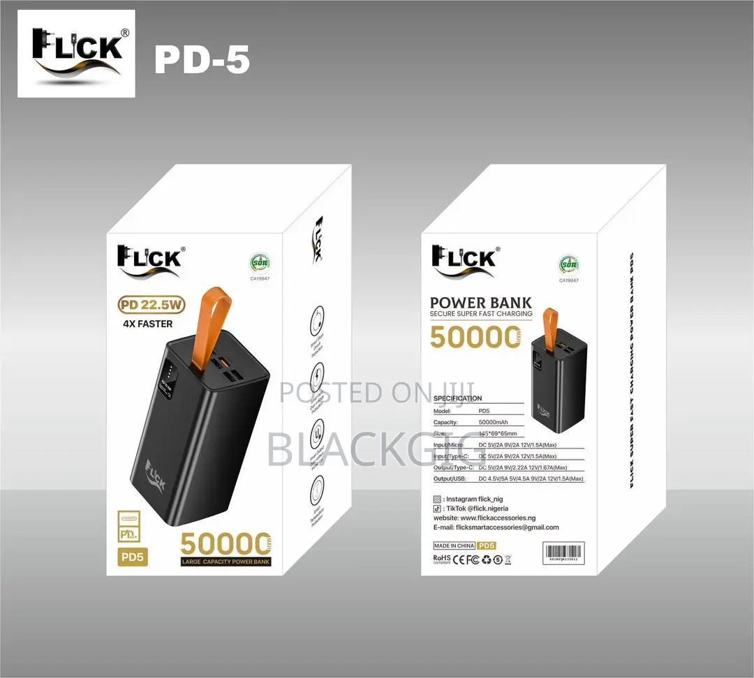 50000mah Powerbank 22.5w Typec Outlet Power Bank