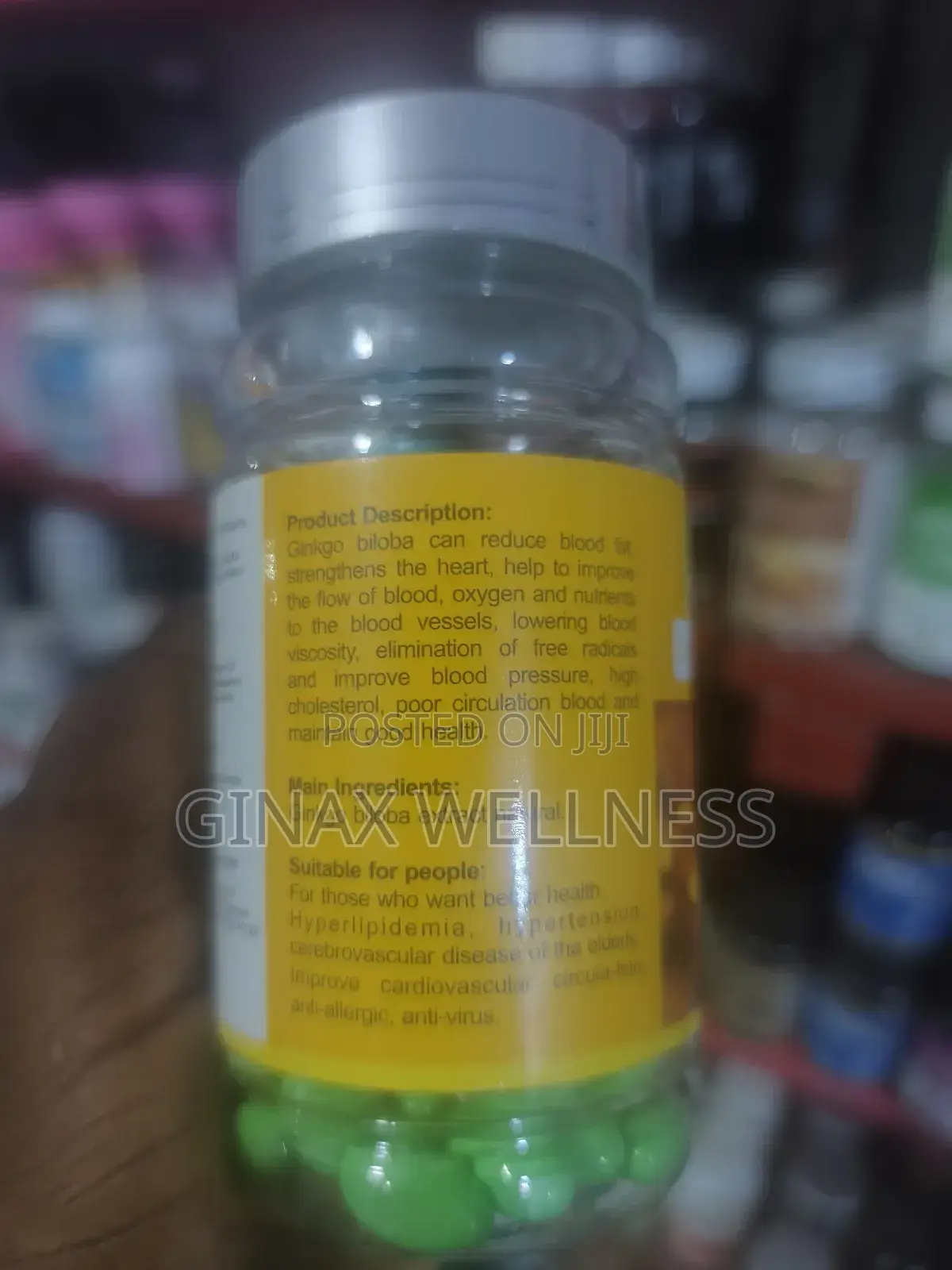 Ginkgo Biloba Capsules for Hyperlipidemia, Blood Fat and Heart Health