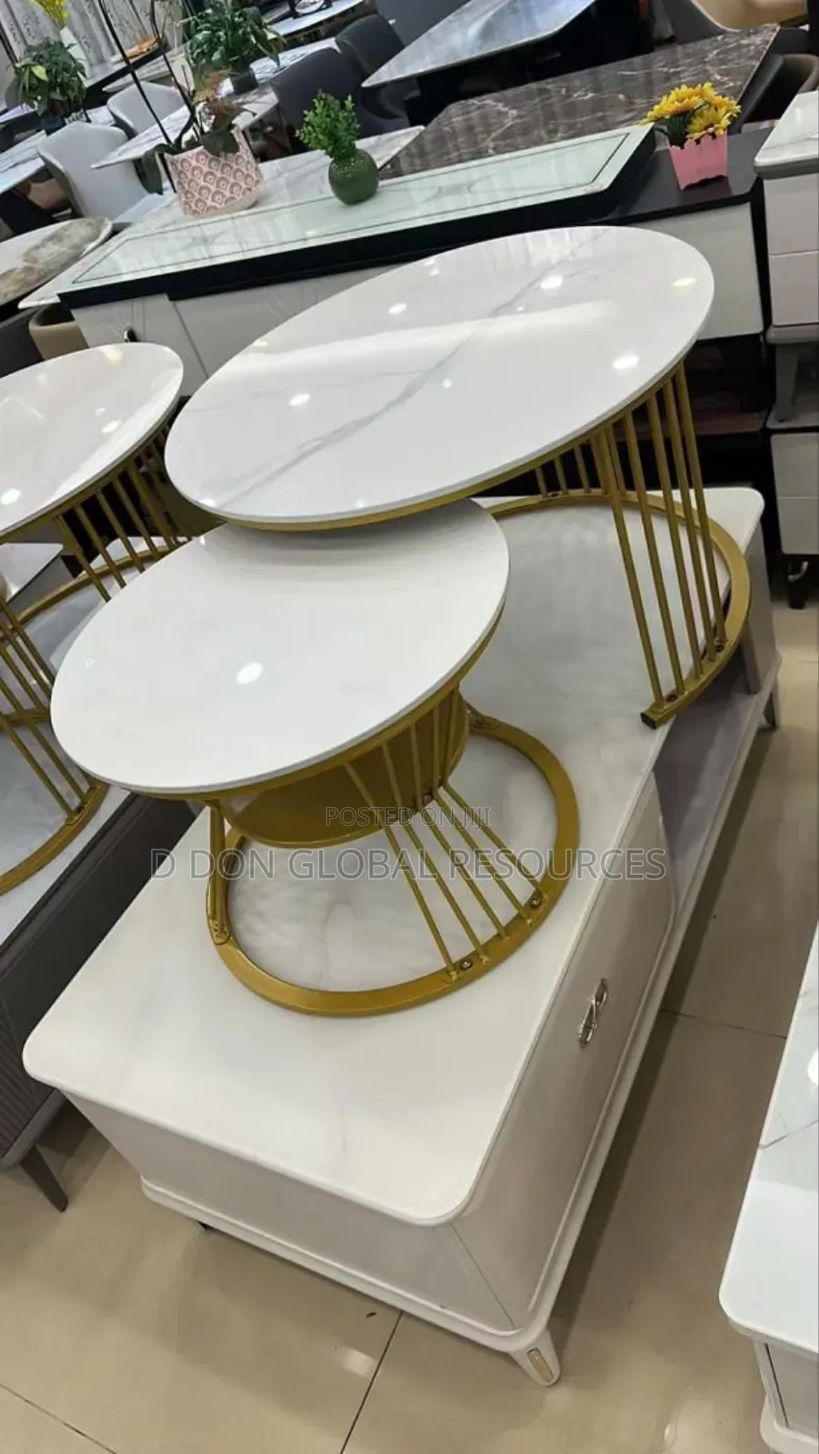 Unique Stone Top 2 in 1 Centre Table