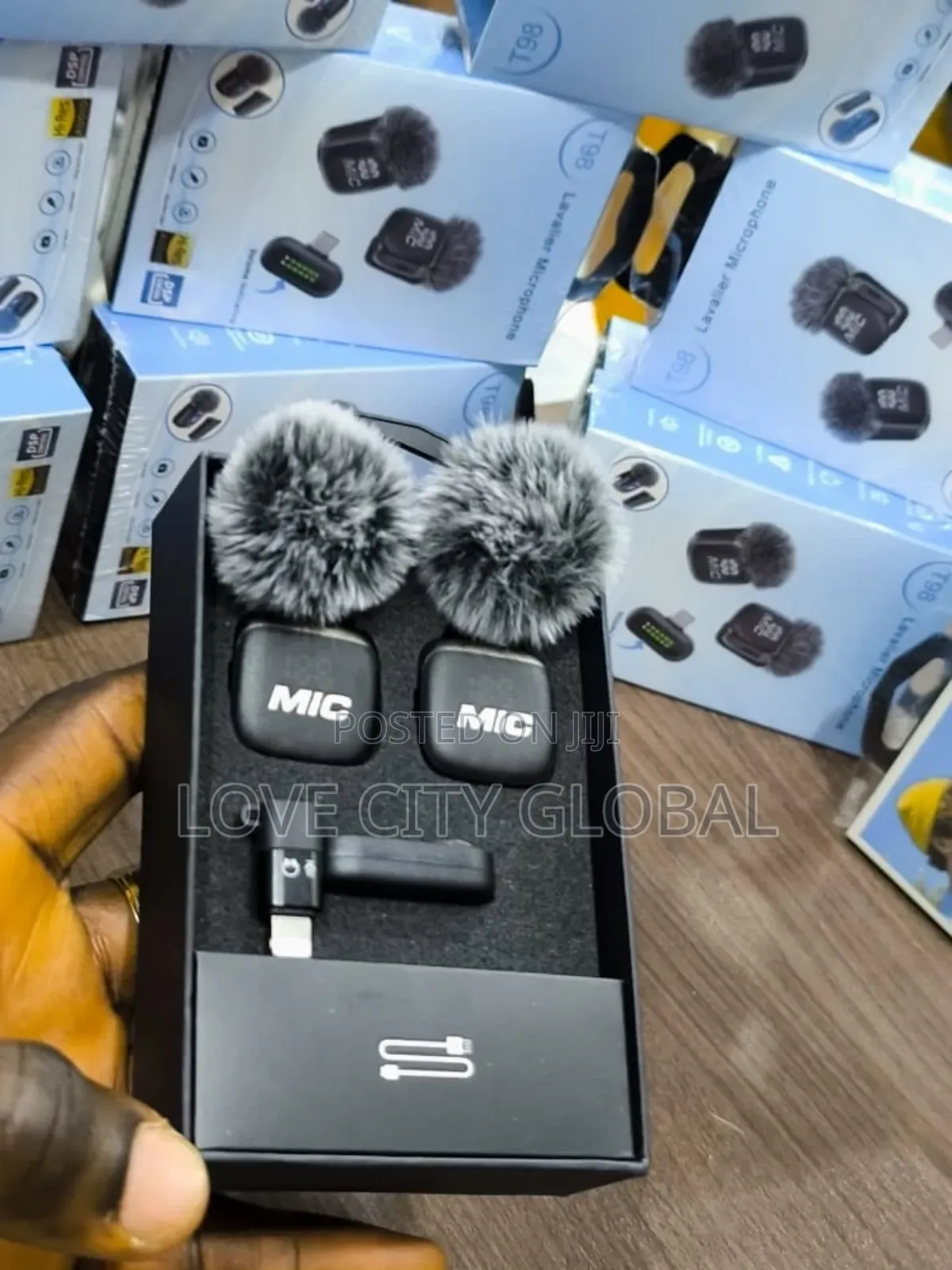 T98 Dual Anc Clip-on Magnetic Buckle Wireles Microphone iPhone Android