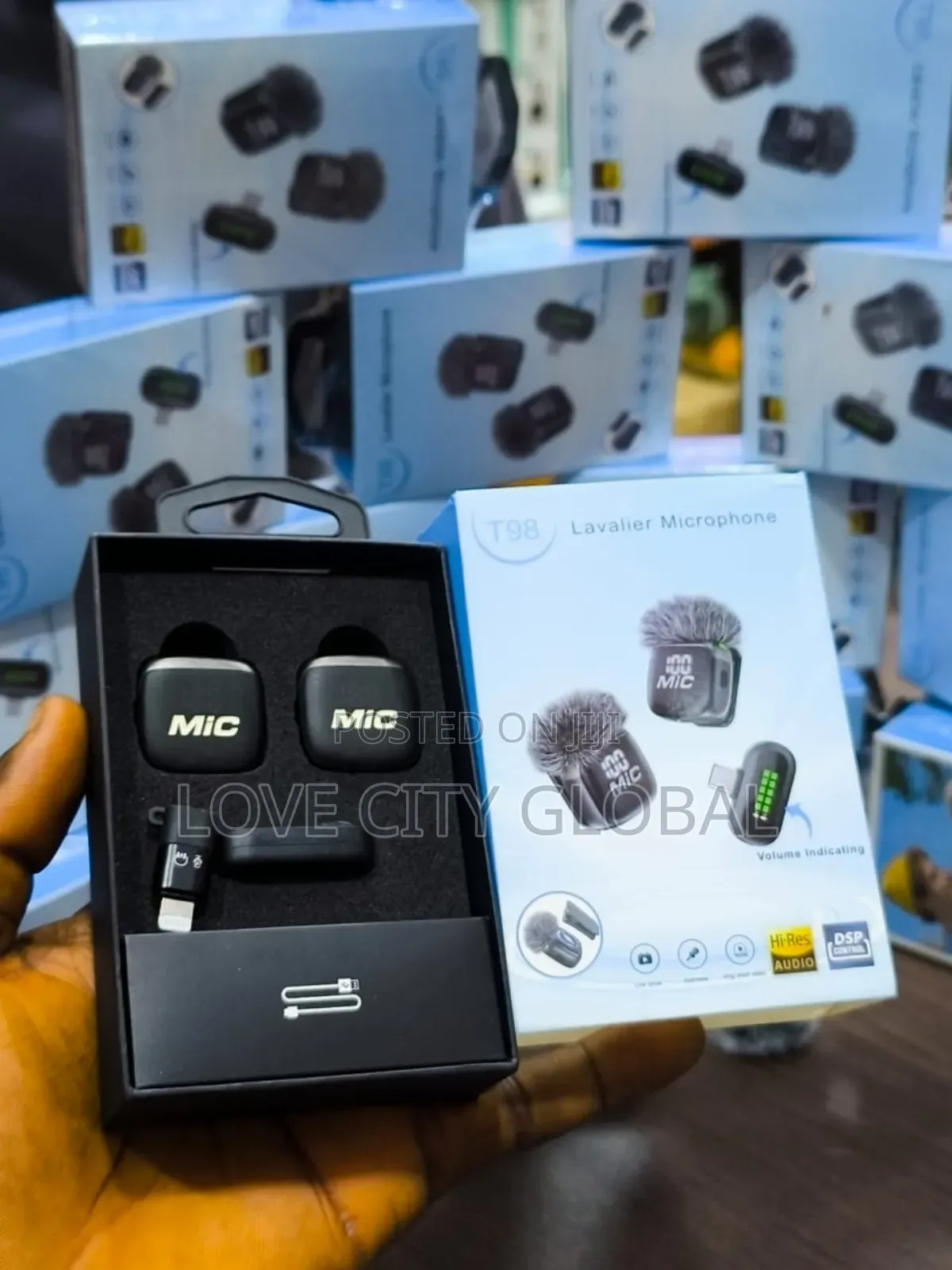 T98 Dual Anc Clip-on Magnetic Buckle Wireles Microphone iPhone Android