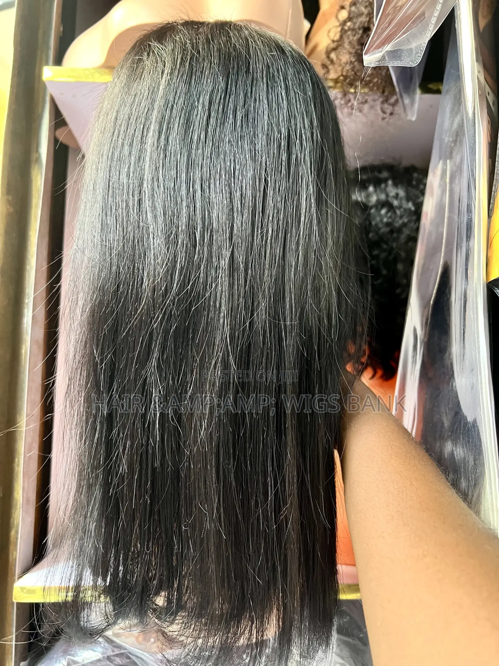 16 Inches Human Hair Straight Frontal Wig