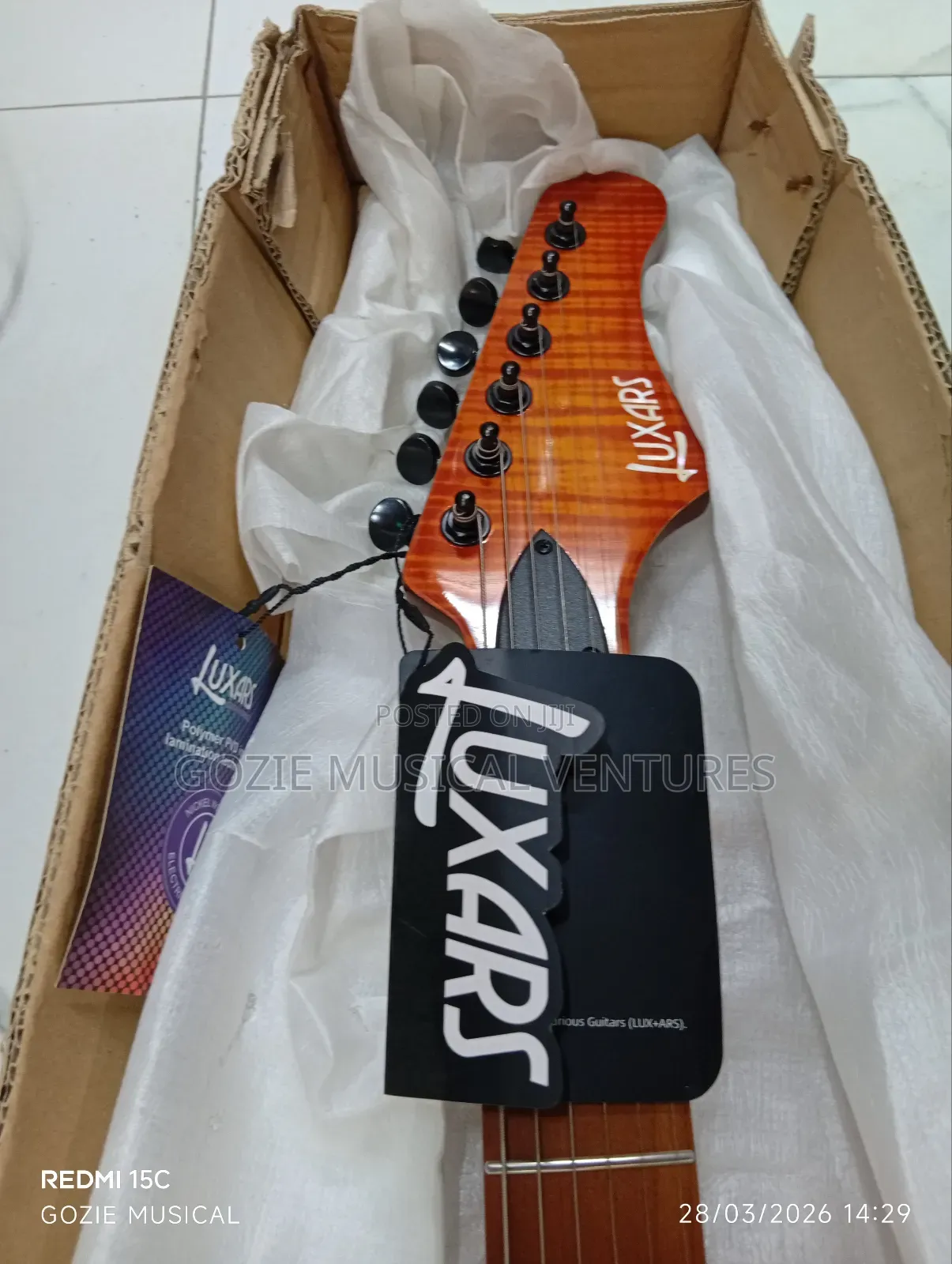 Luxars Sg37-Fm Electric Lead Guitar 6 Strings Red Colour With Quality.