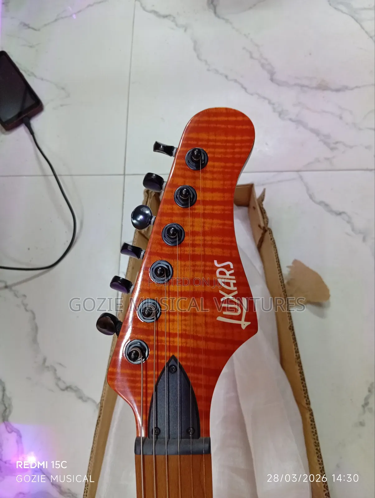 Luxars Sg37-Fm Electric Lead Guitar 6 Strings Red Colour With Quality.