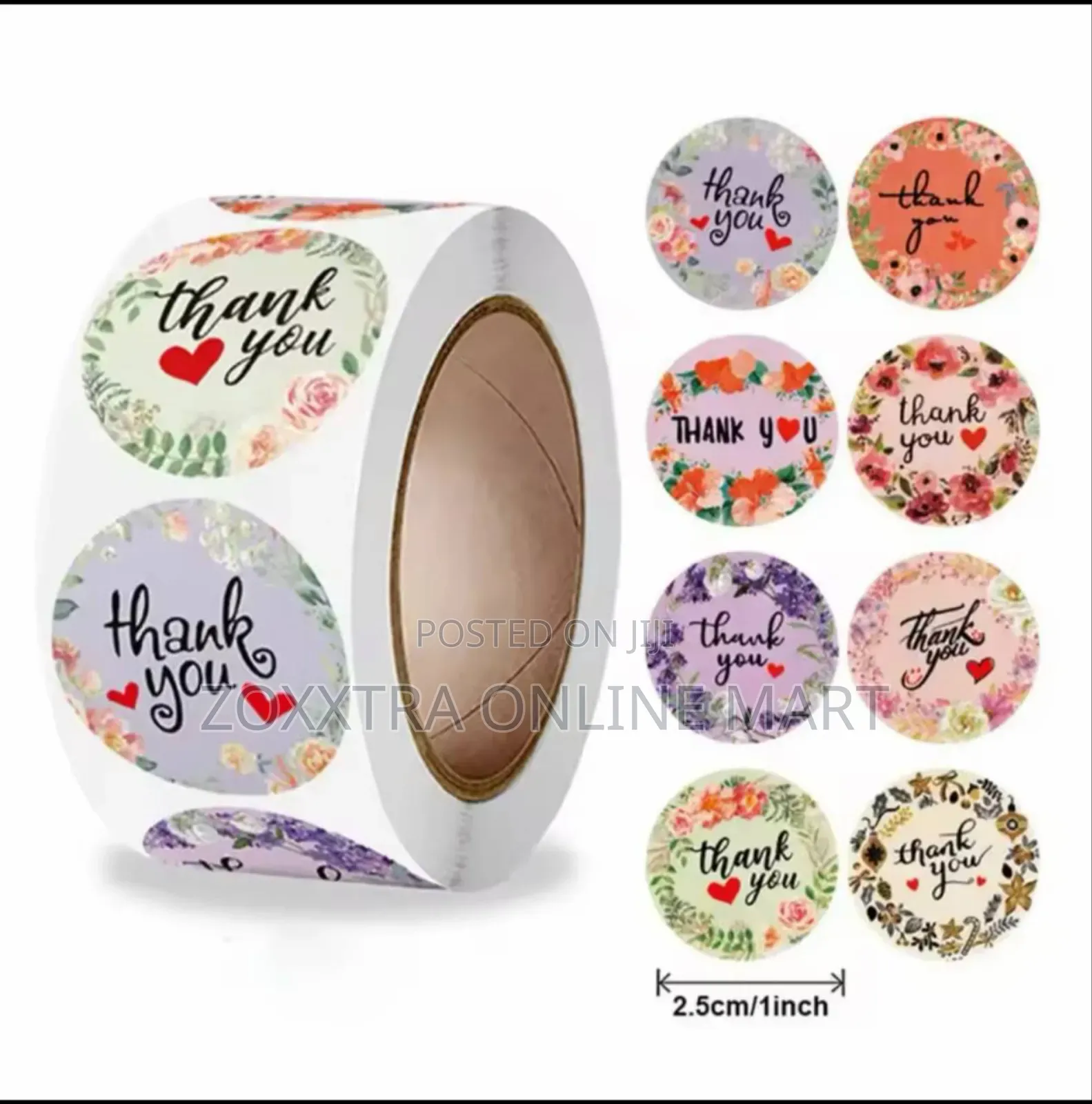 Floral Thank You Stickers