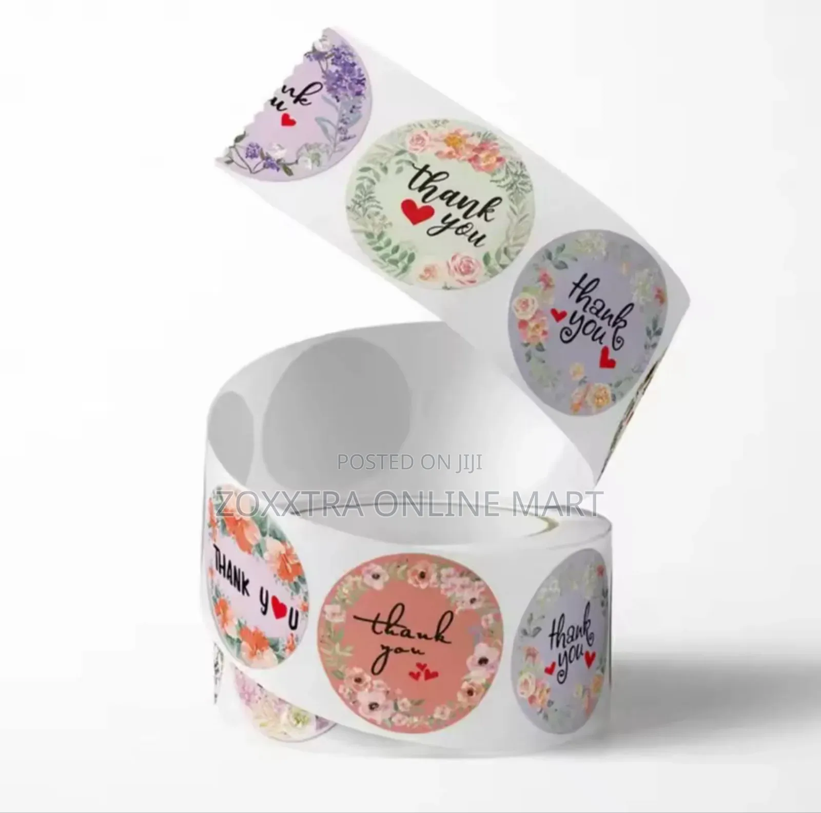 Floral Thank You Stickers