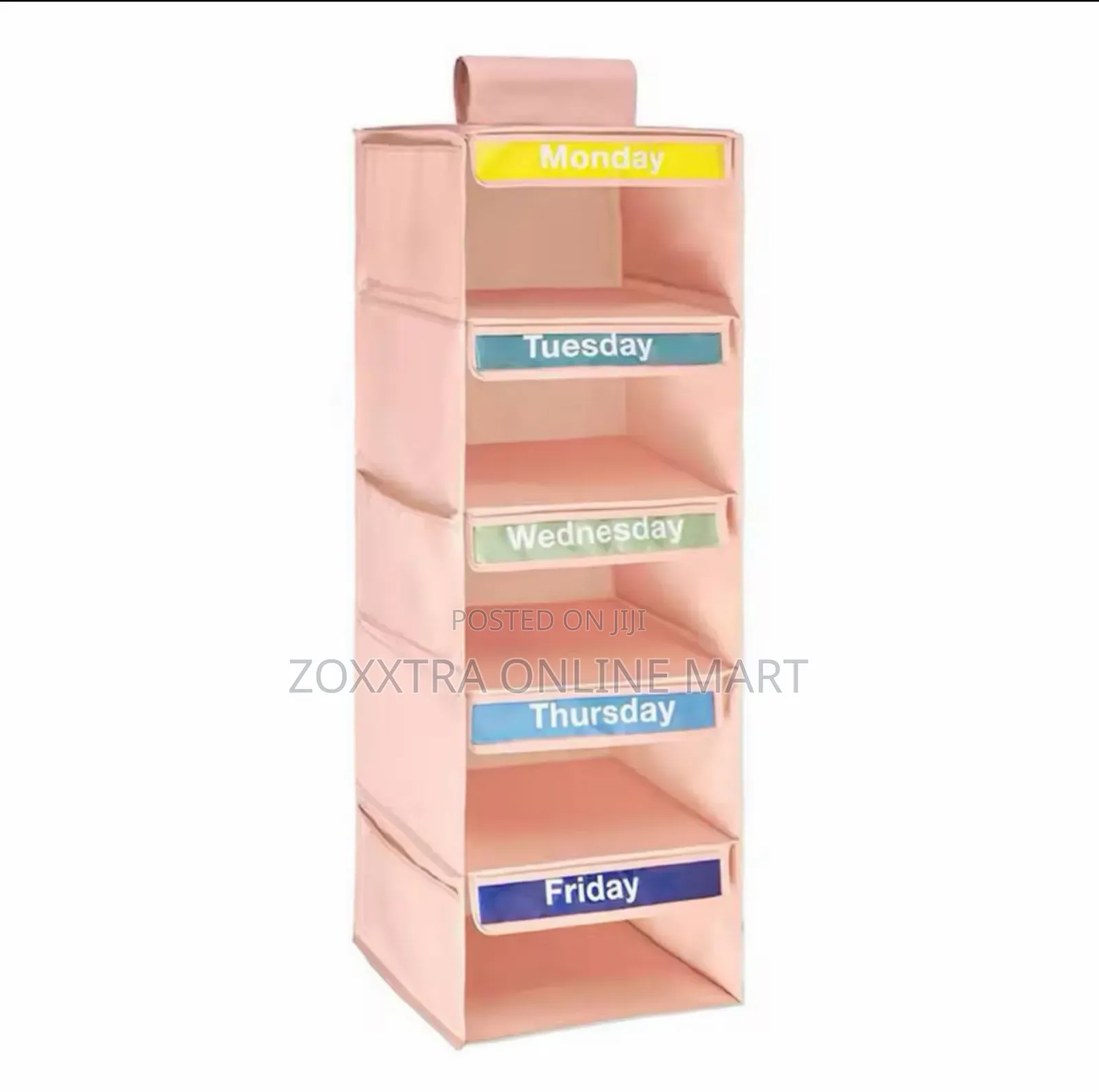 5-Shelf Weekly Hanging Storage Bag