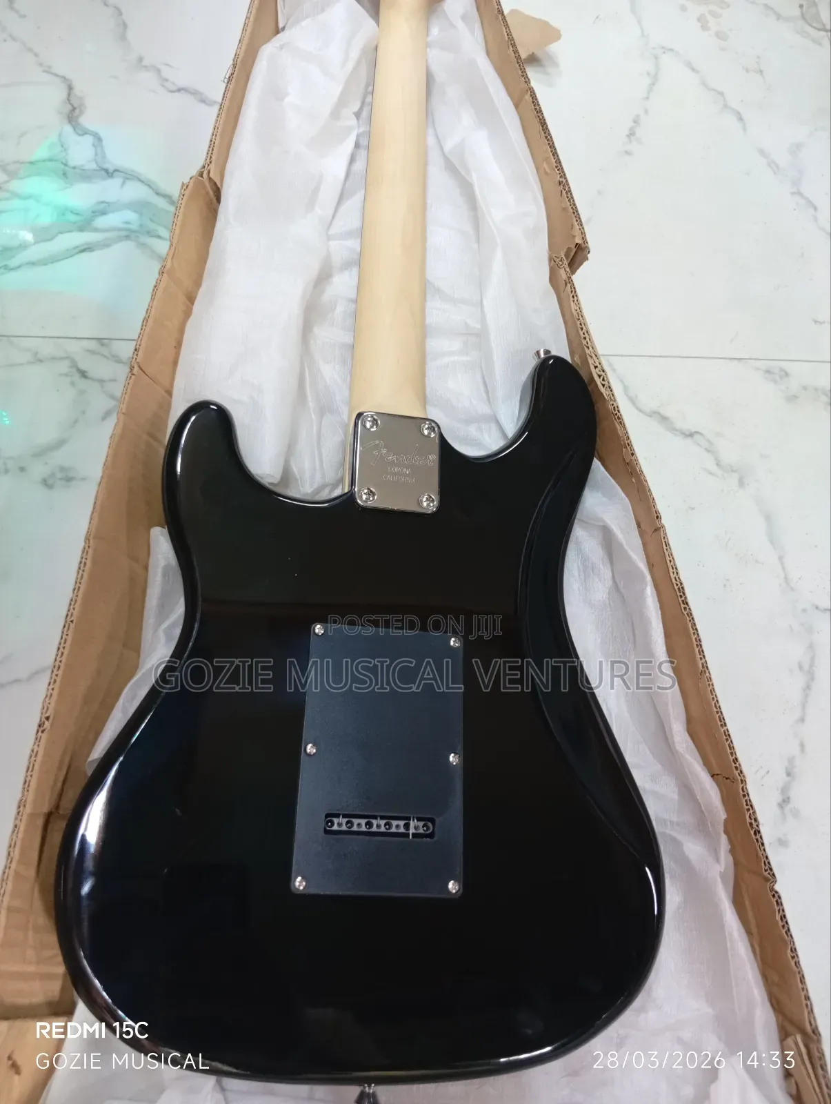 Professional Fender Stratocaster Electric Lead Guitar Black Colour.