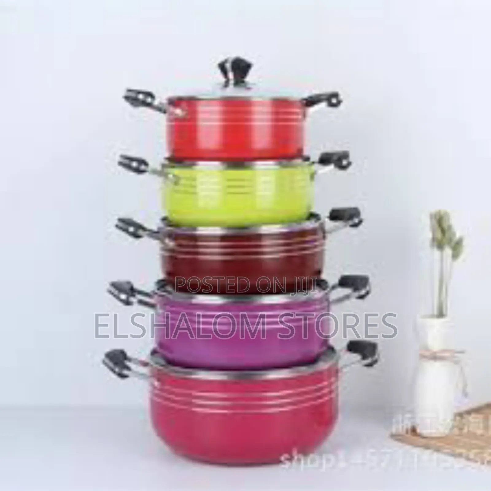 10pcs Coloured Nonstick Cookware Set