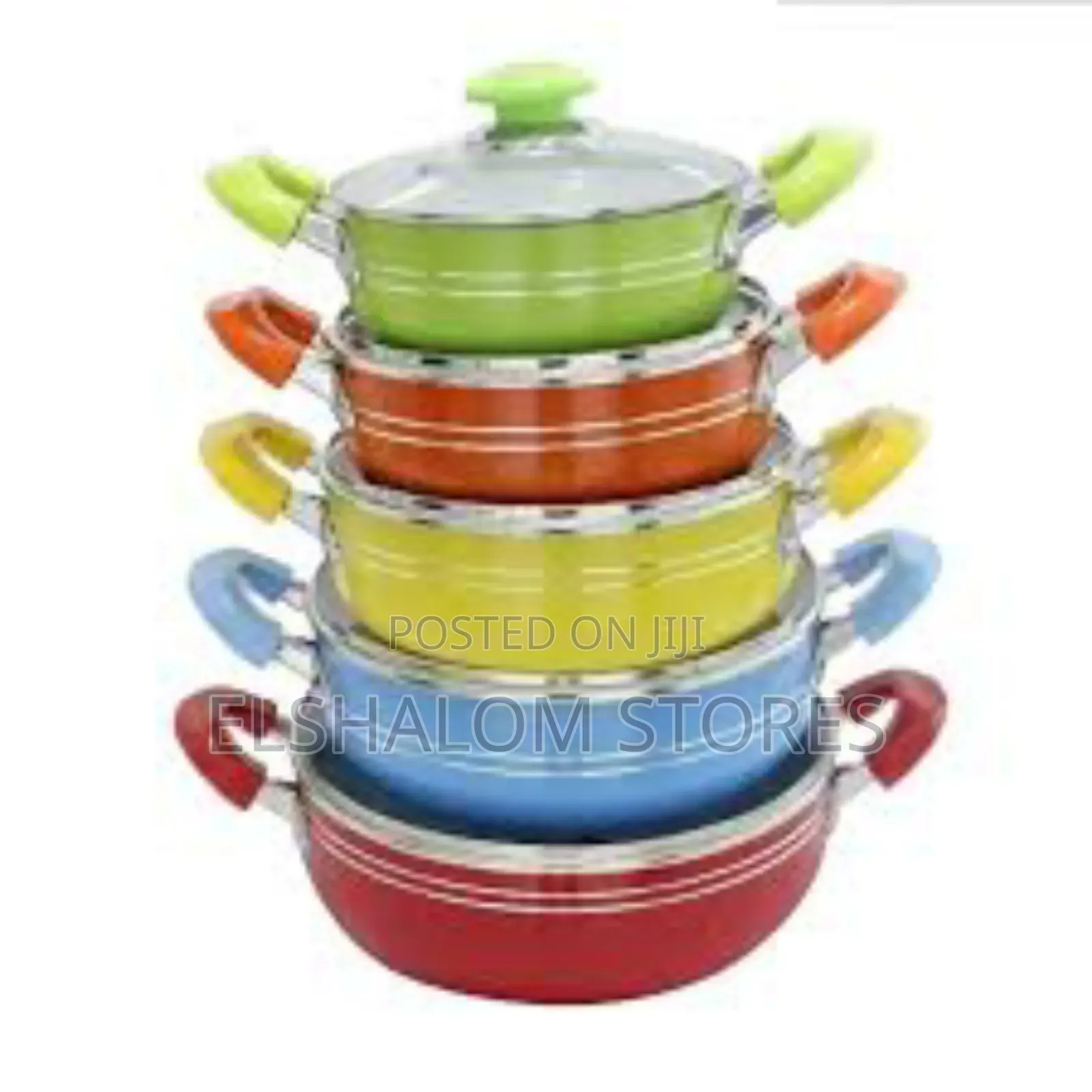 10pcs Coloured Nonstick Cookware Set