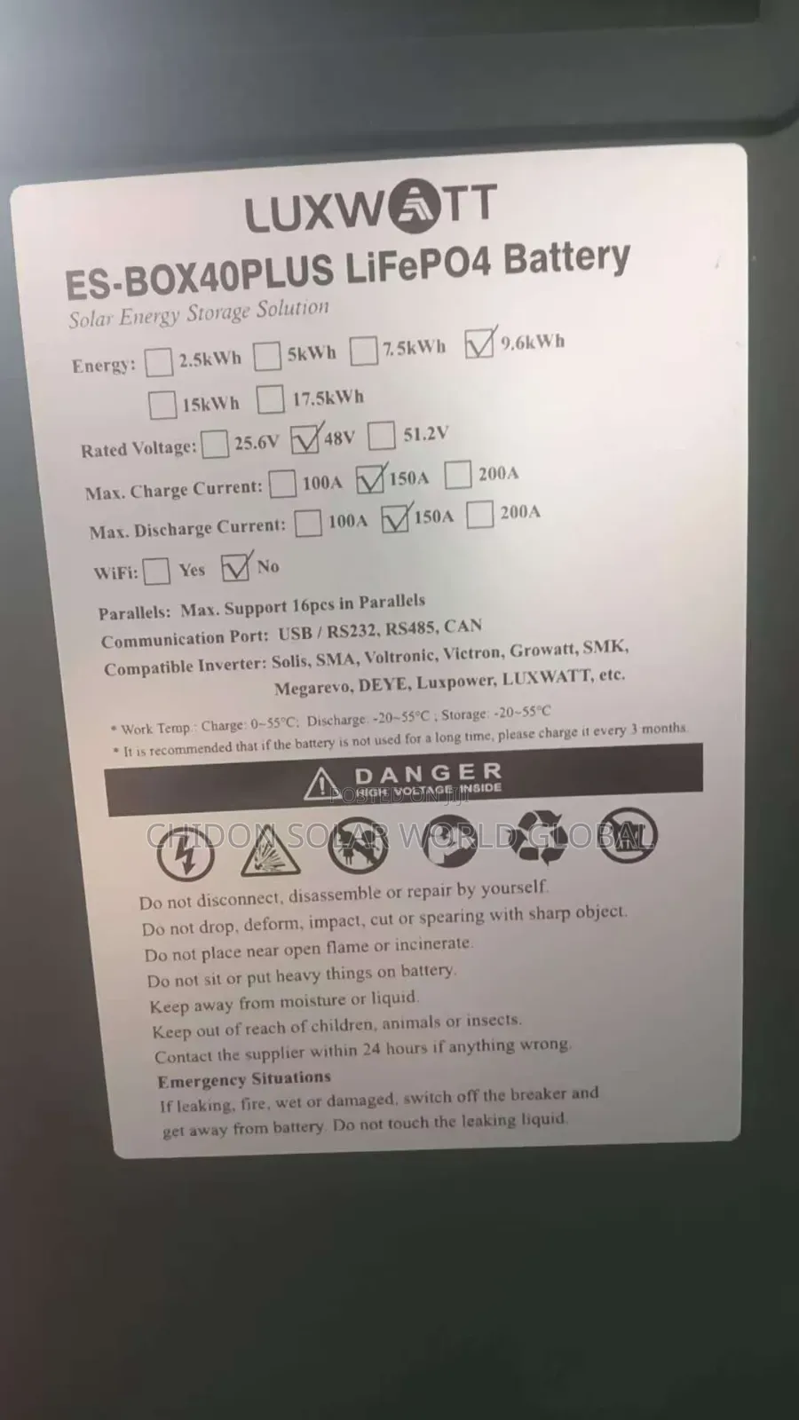 10kwh Lithium Battery
