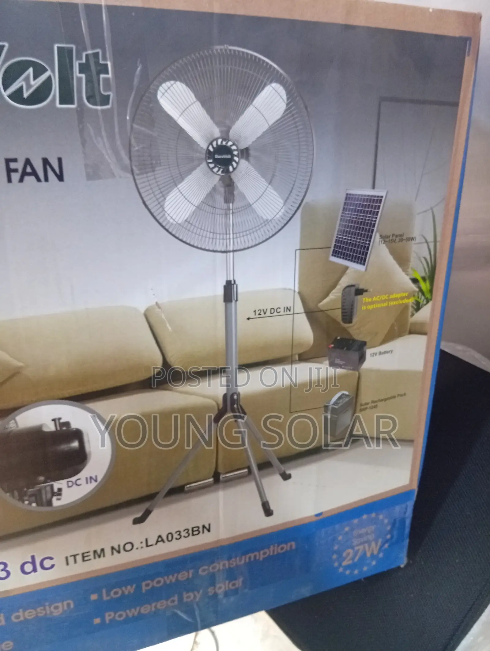 18 Inches Solar Standing Fan With Panel