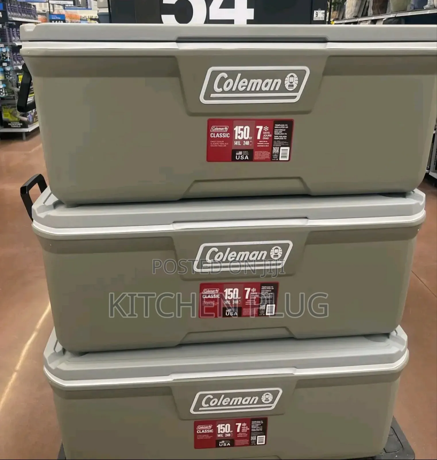 Coleman Classic 150-Quart Hard Ice Chest Cooler.