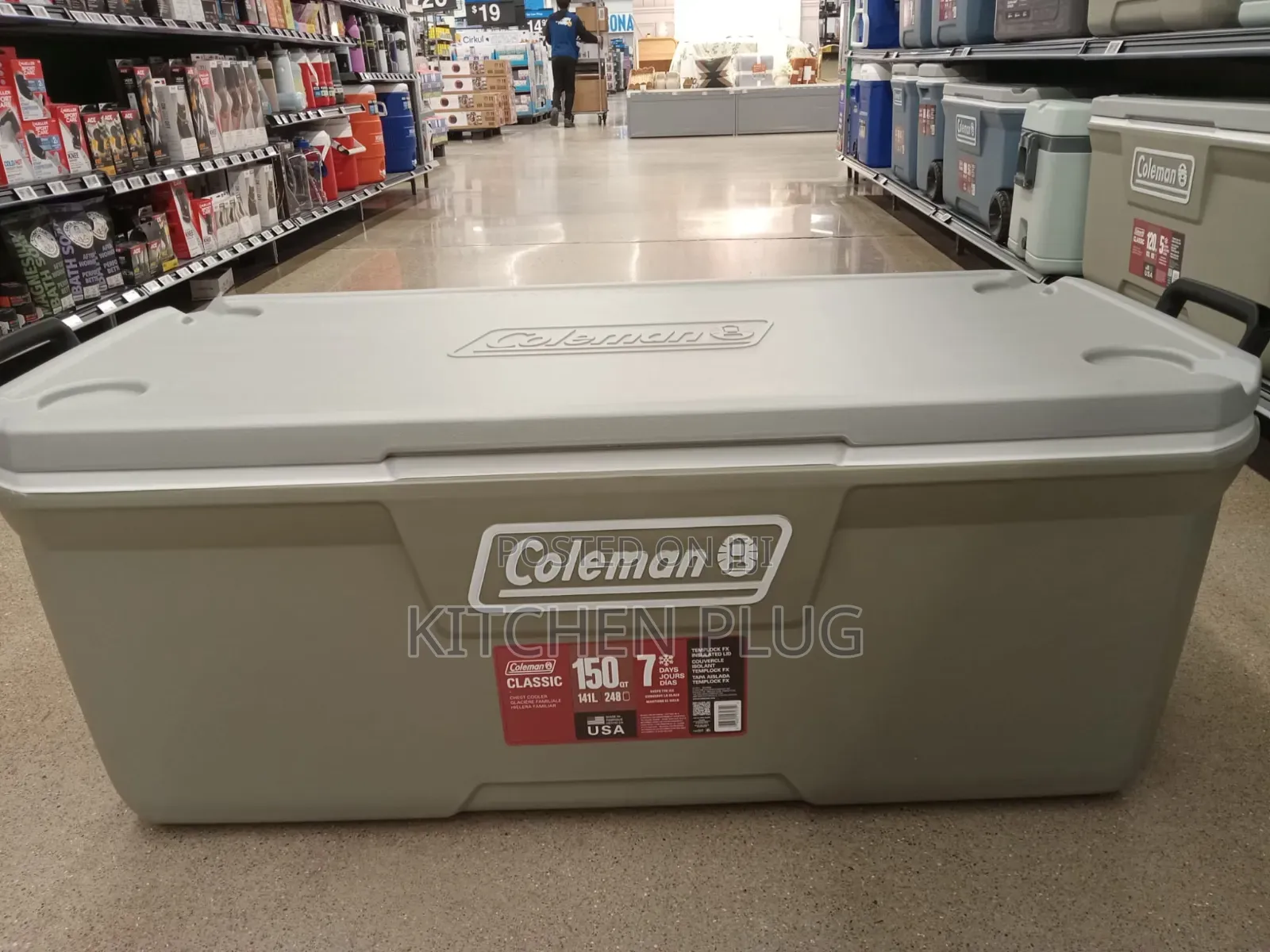 Coleman Classic 150-Quart Hard Ice Chest Cooler.